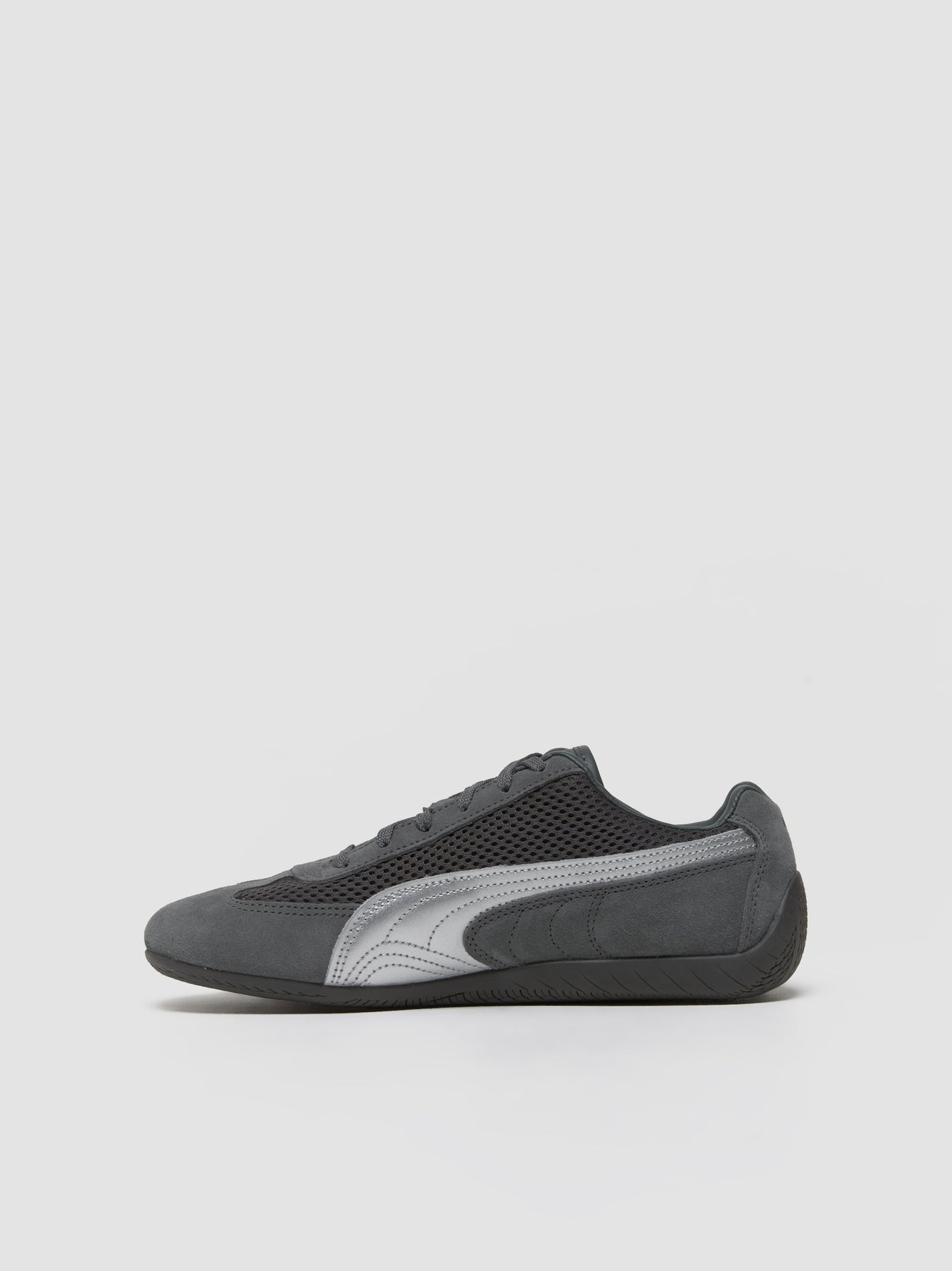 Speedcat Premium Sneaker in Shadow Gray & Metallic Silver