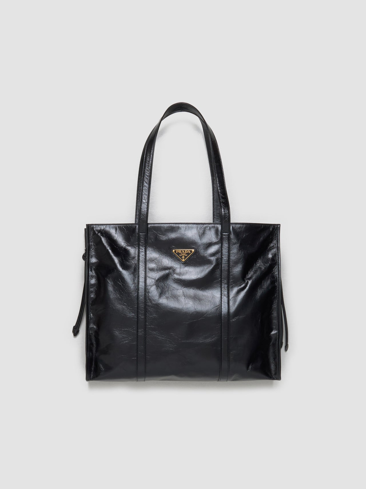 Large Leather Tote Bag in Black