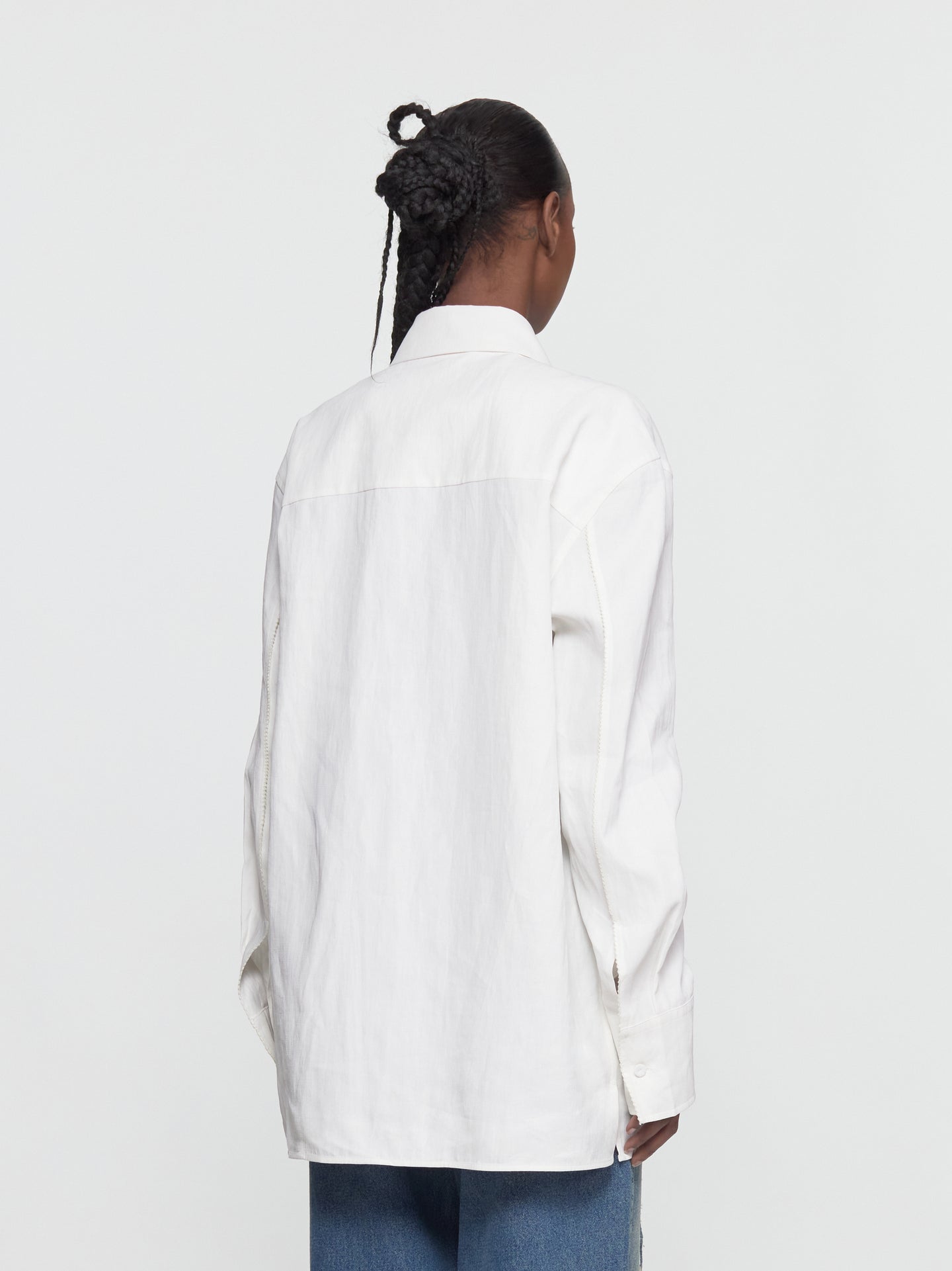 Embellished Shirt in Optic White