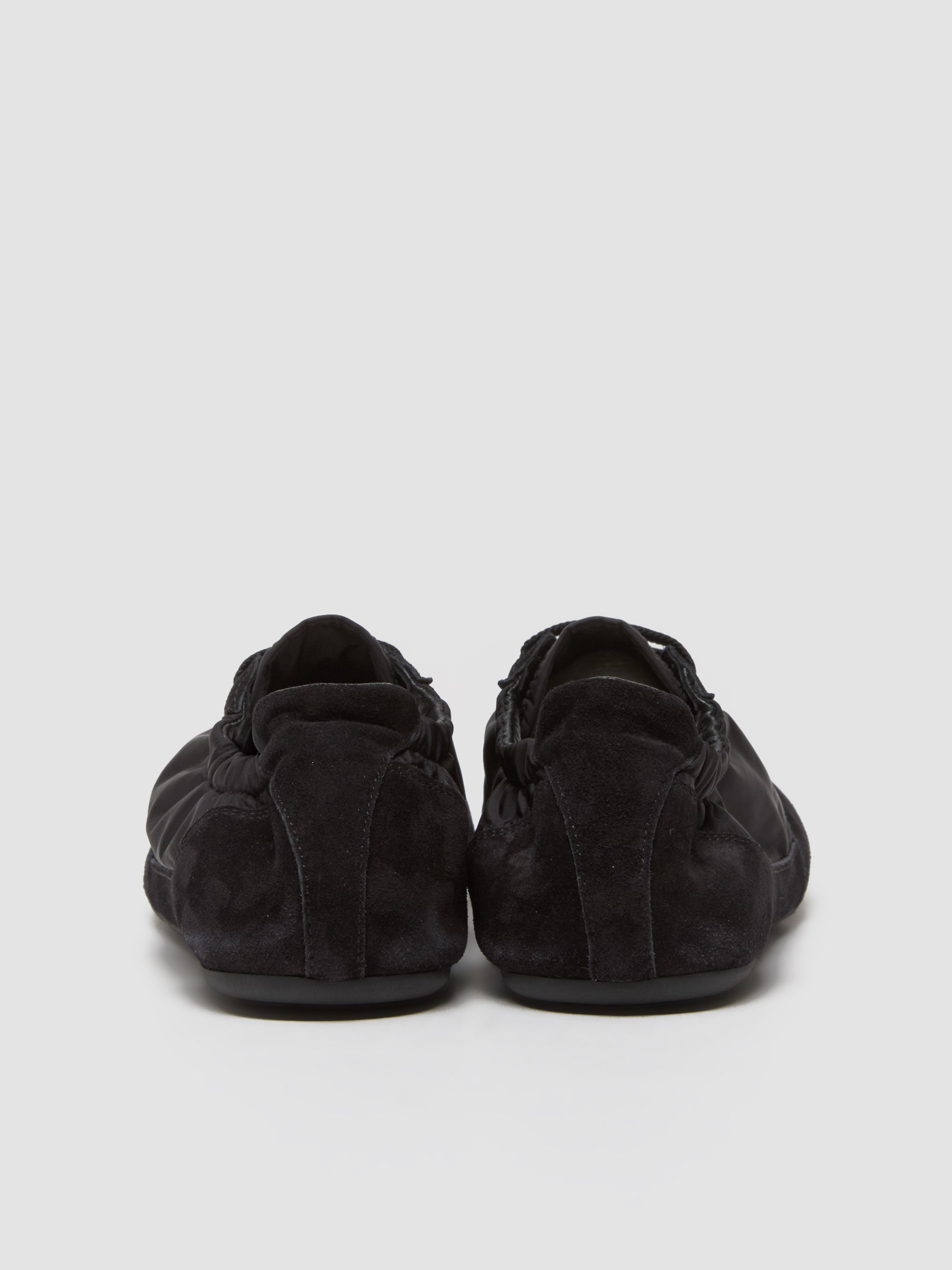 Collapse Re-Nylon and Suede Sneaker in Black