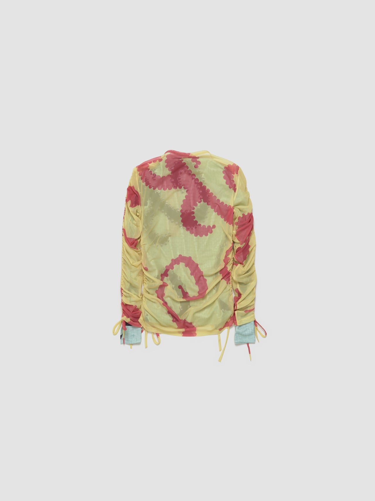 Cat Ballast Long Sleeve Top in Green & Yellow