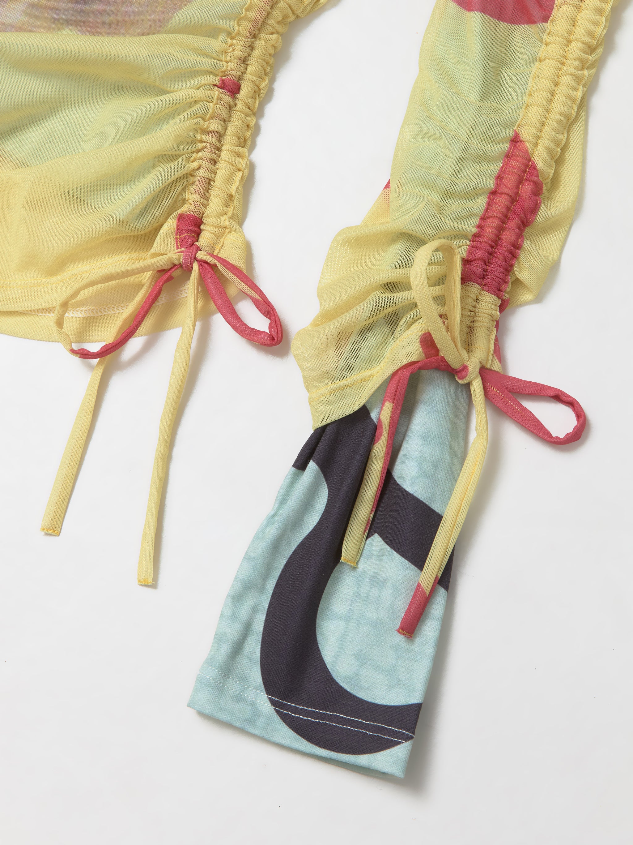 Cat Ballast Long Sleeve Top in Green & Yellow