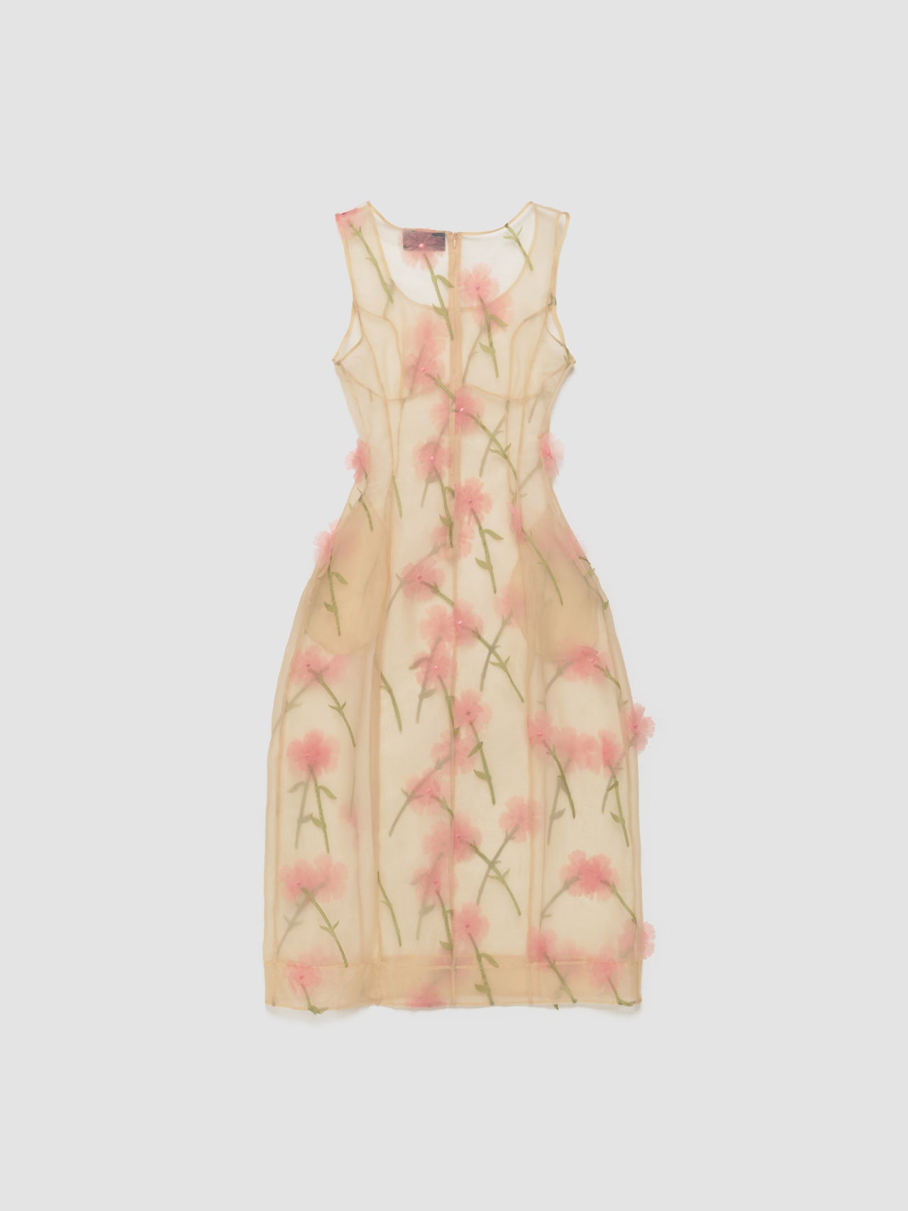 Balconette Bust Detail Dress in Nude