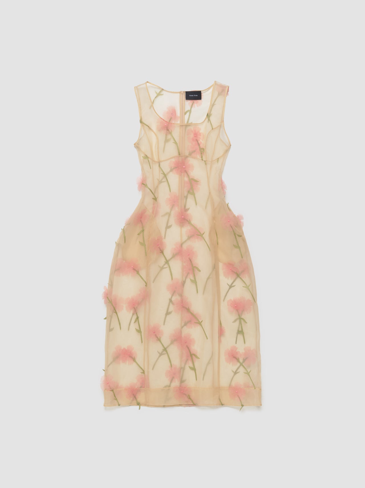 Balconette Bust Detail Dress in Nude