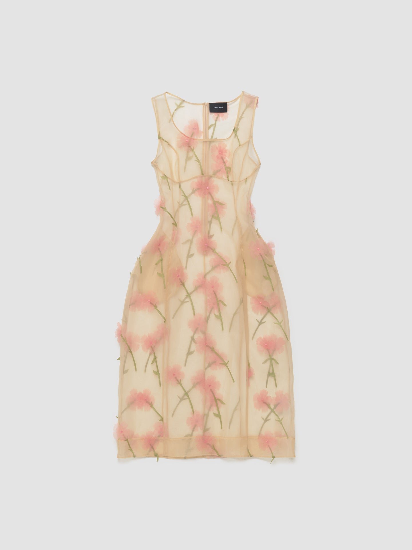 Balconette Bust Detail Dress in Nude