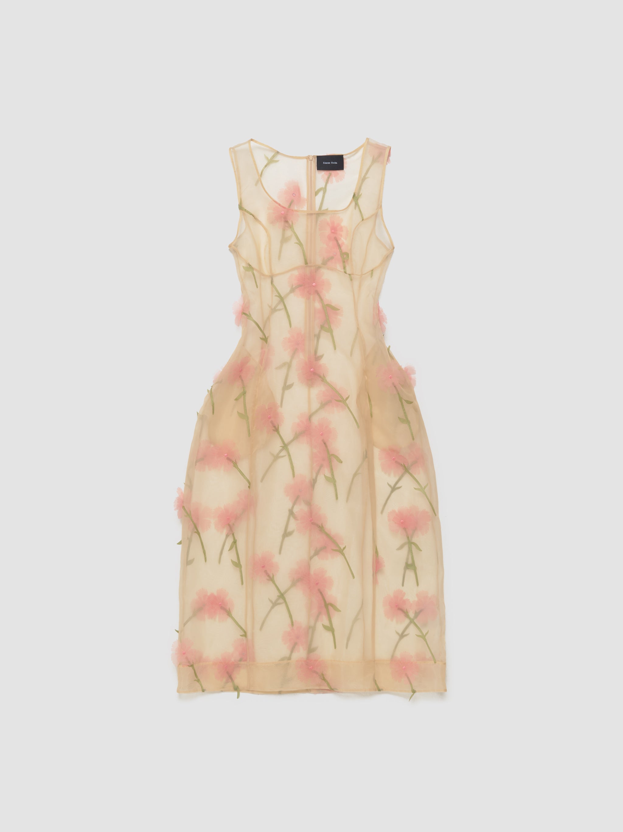 Balconette Bust Detail Dress in Nude