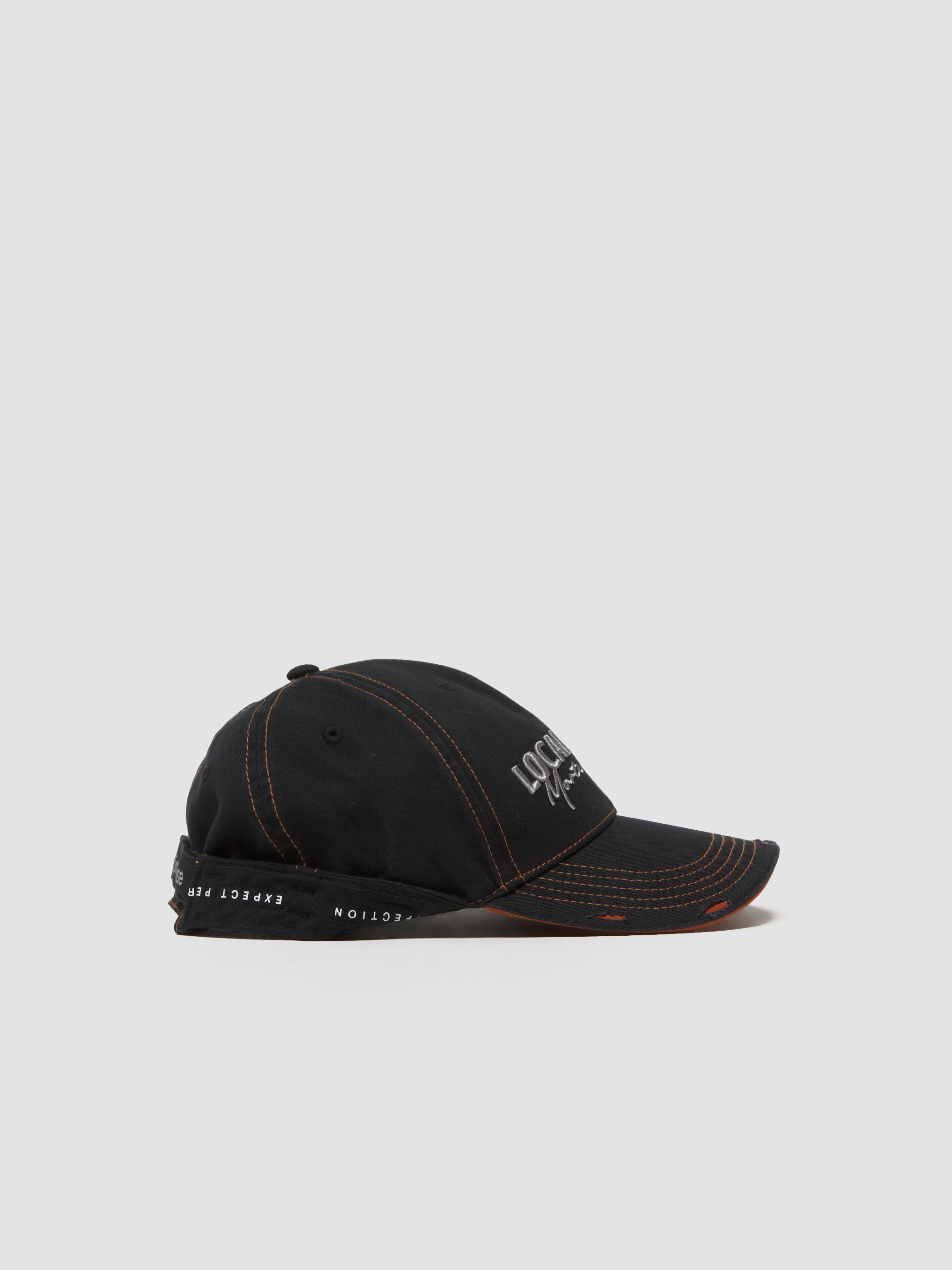 Roll Back Cap in Black & Orange