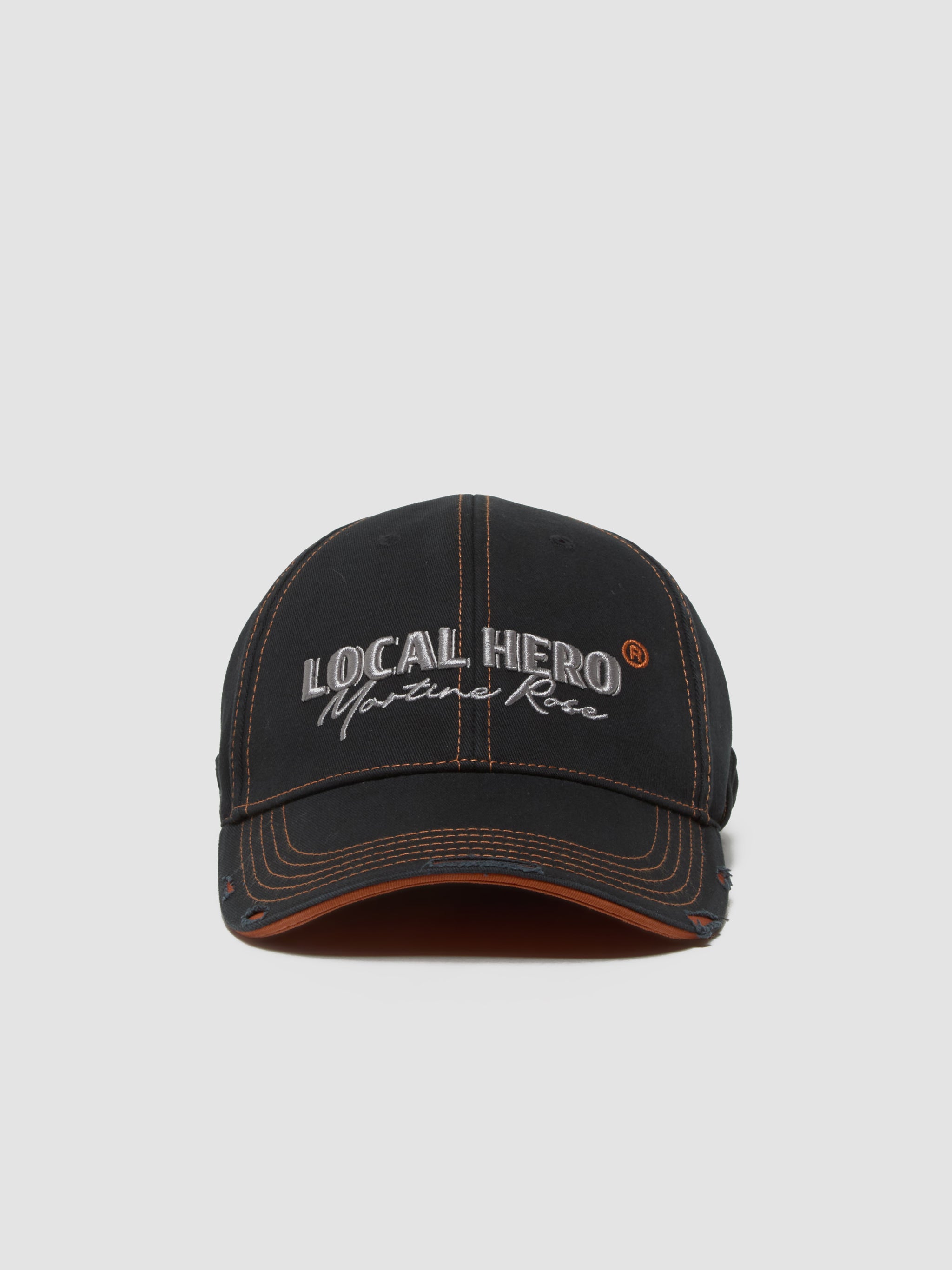 Roll Back Cap in Black & Orange