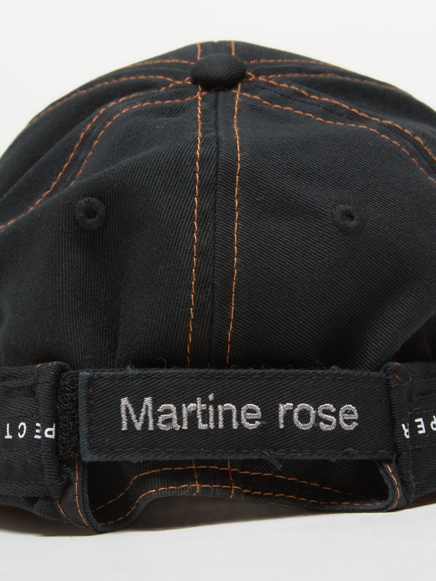 Roll Back Cap in Black & Orange