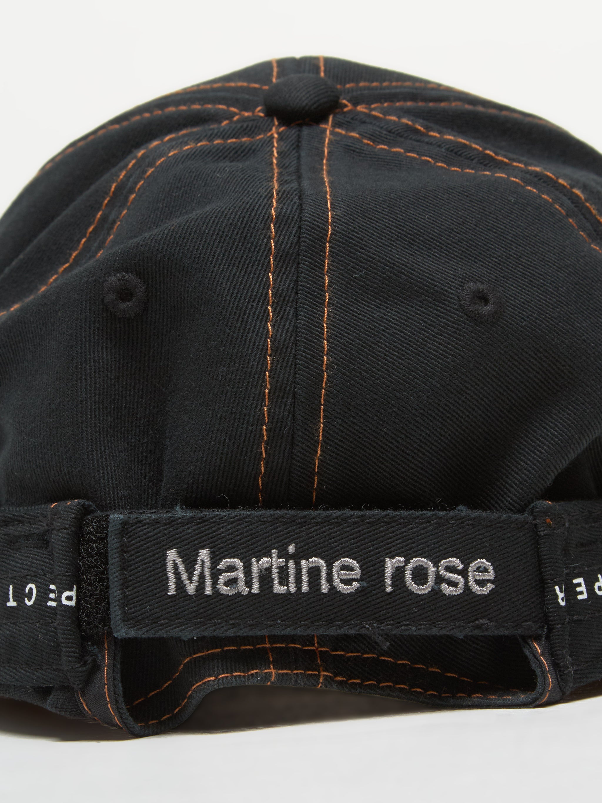Roll Back Cap in Black & Orange
