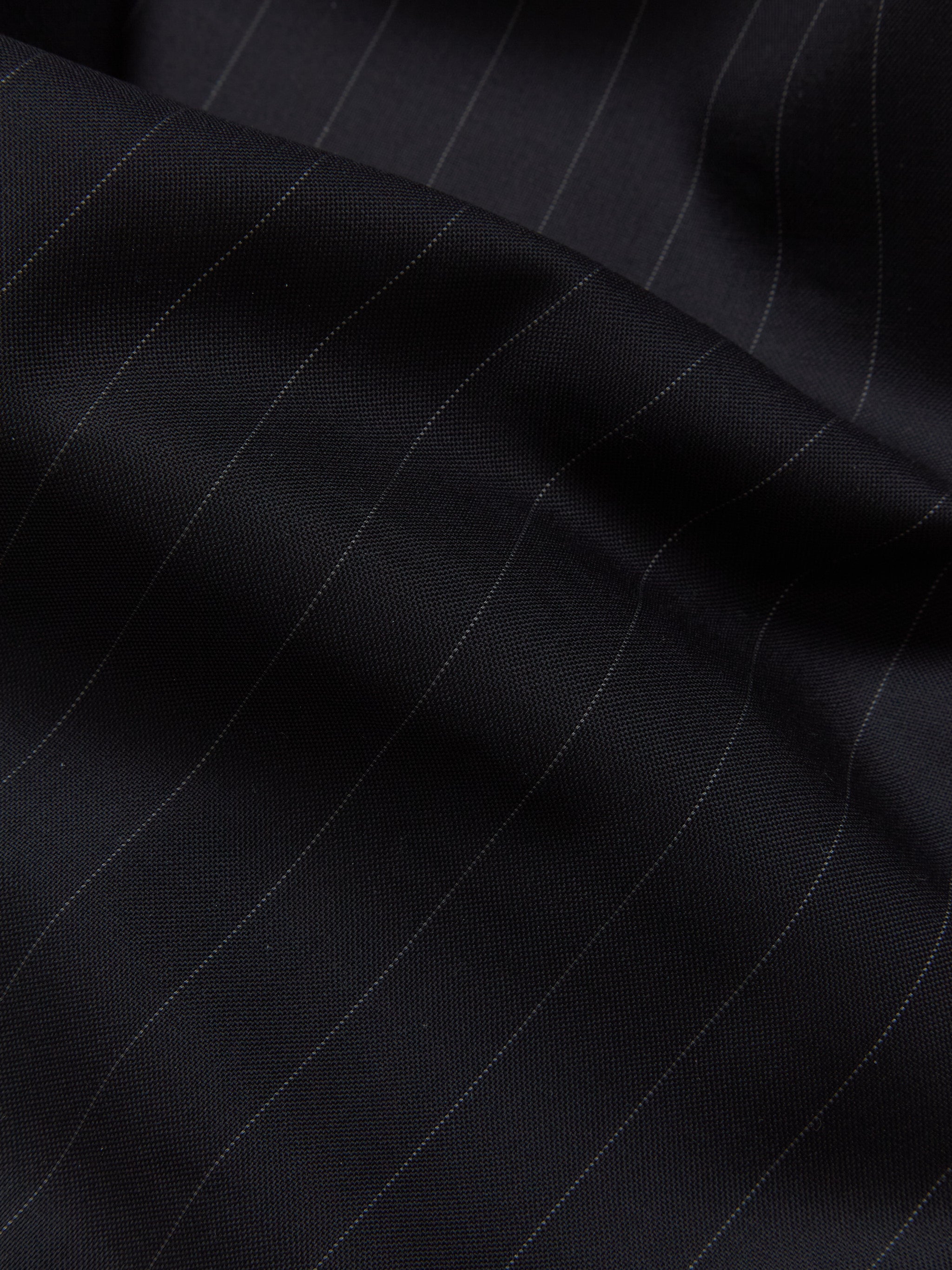 Samurai Trousers in Black Pinstripe