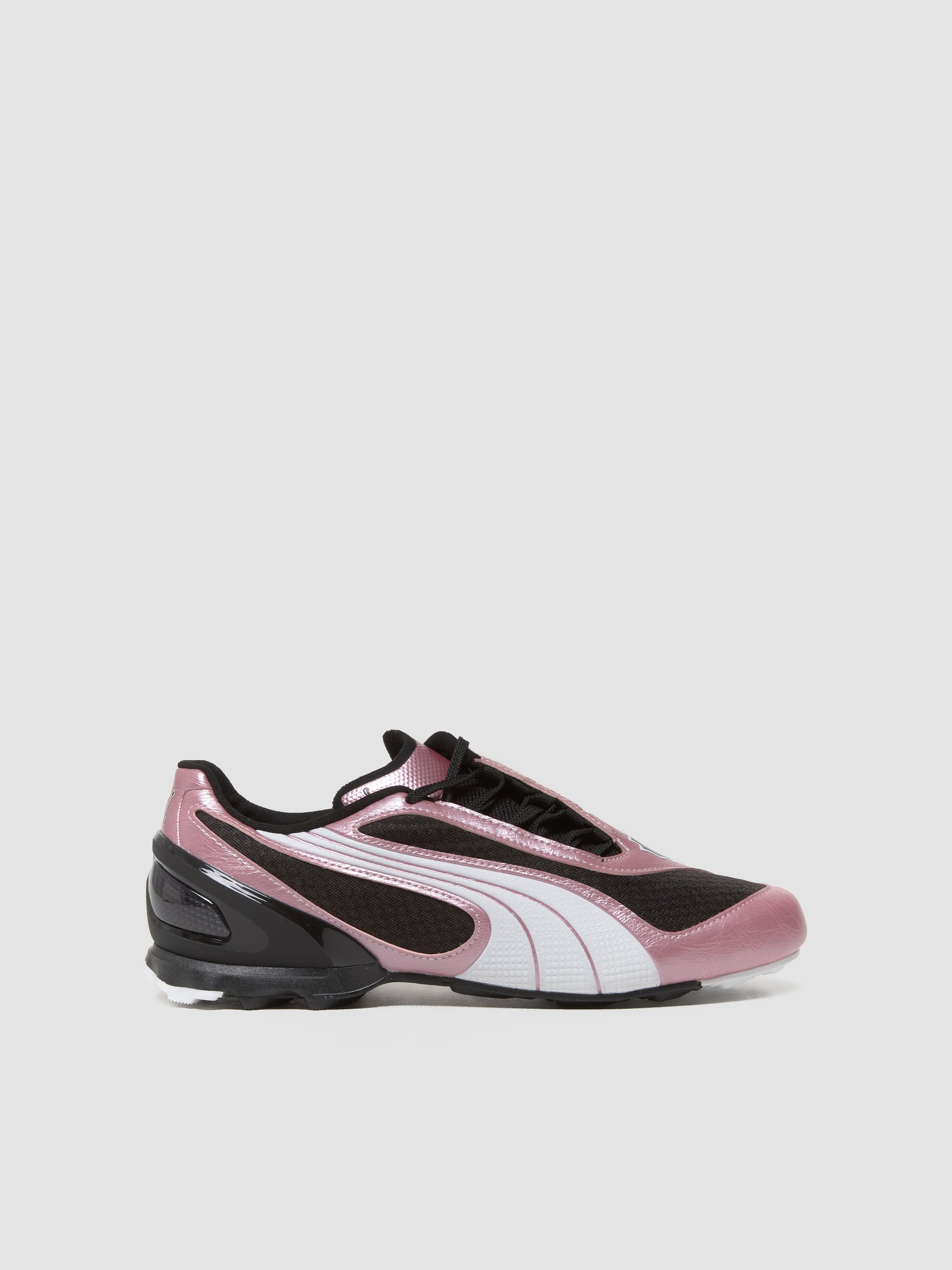 V-S1 Metallic Sneaker in Black & Poised Pink