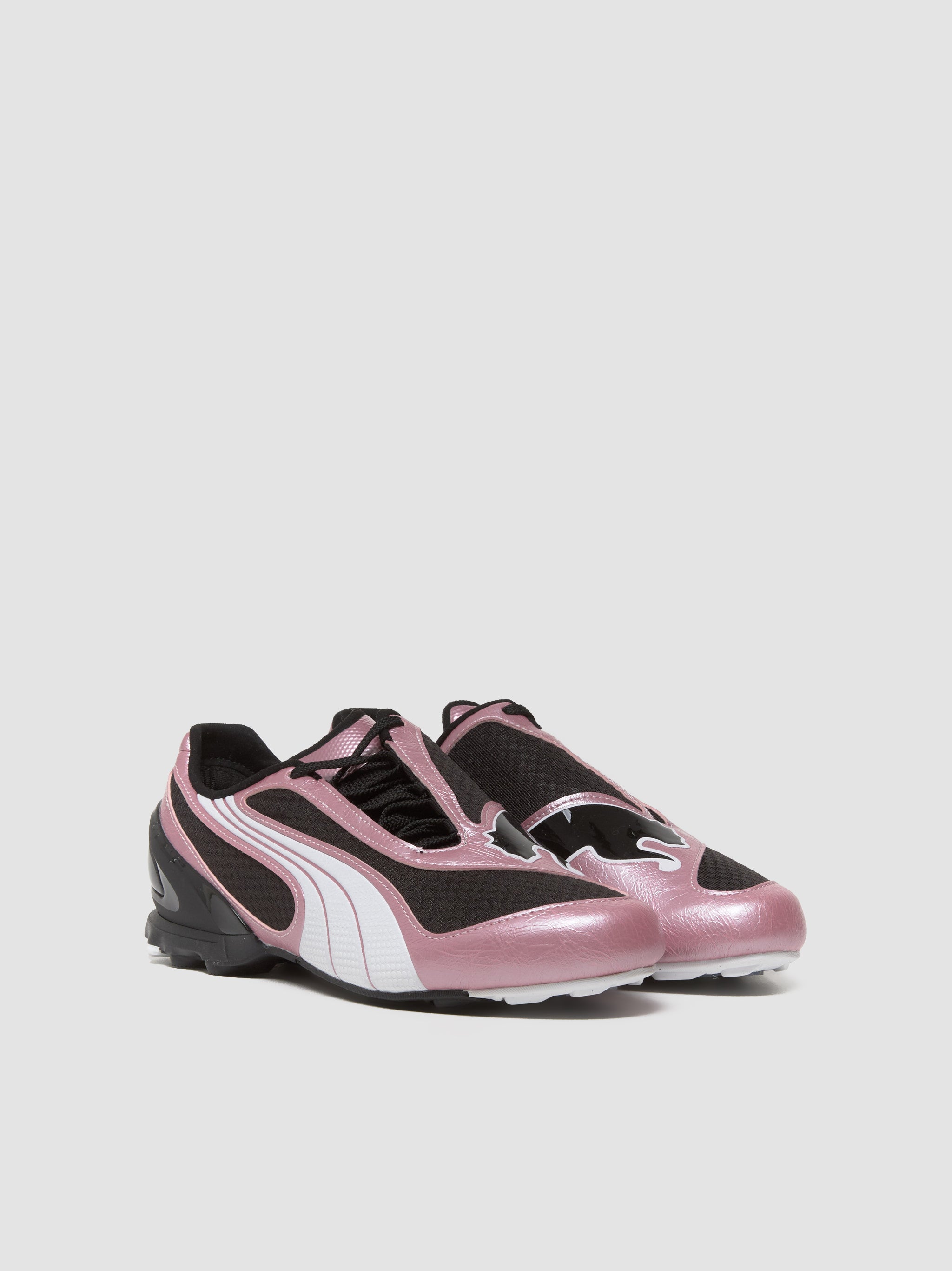 V-S1 Metallic Sneaker in Black & Poised Pink