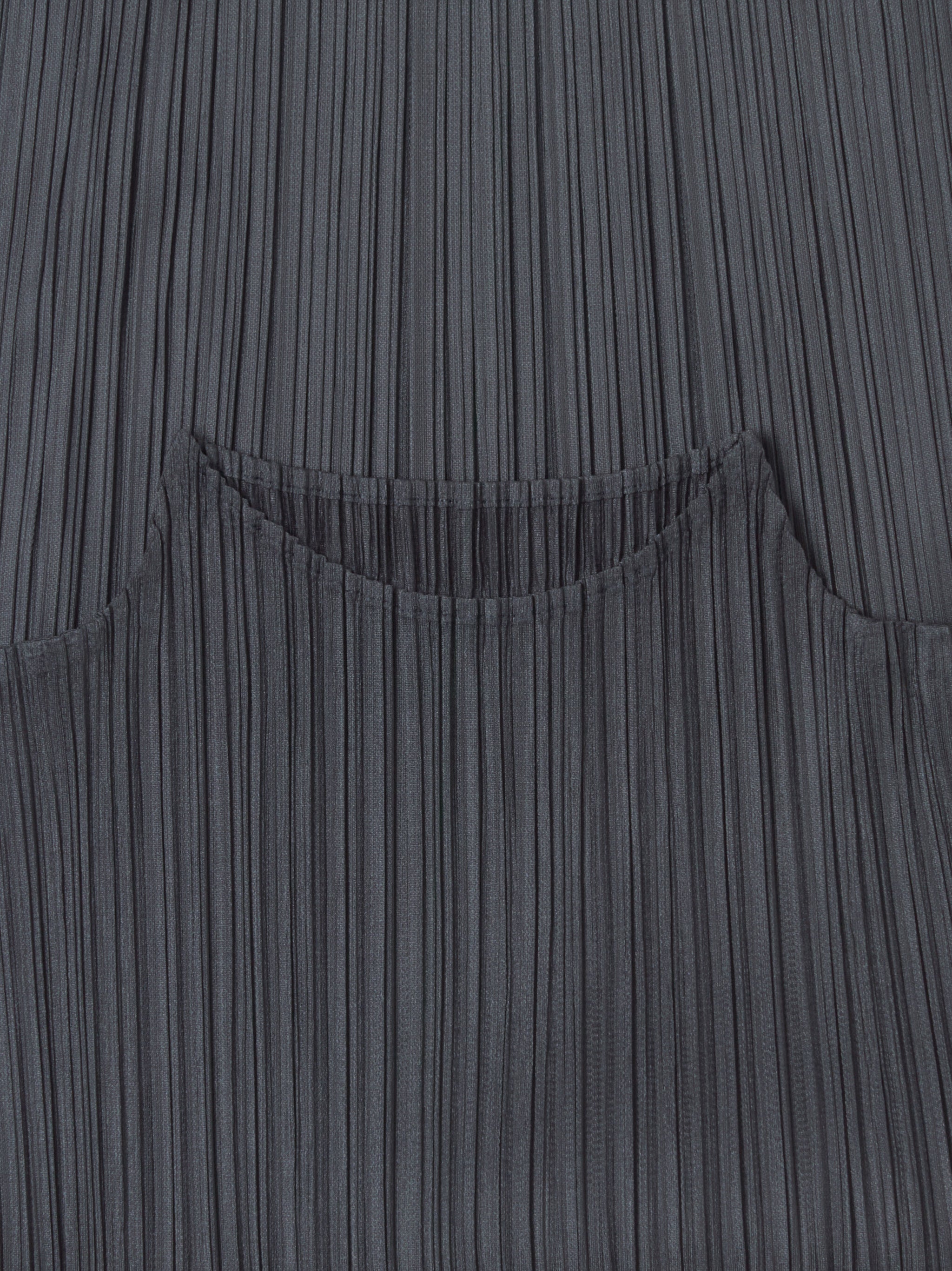 Pleated Long Sleeved Shirt in Steel Grey