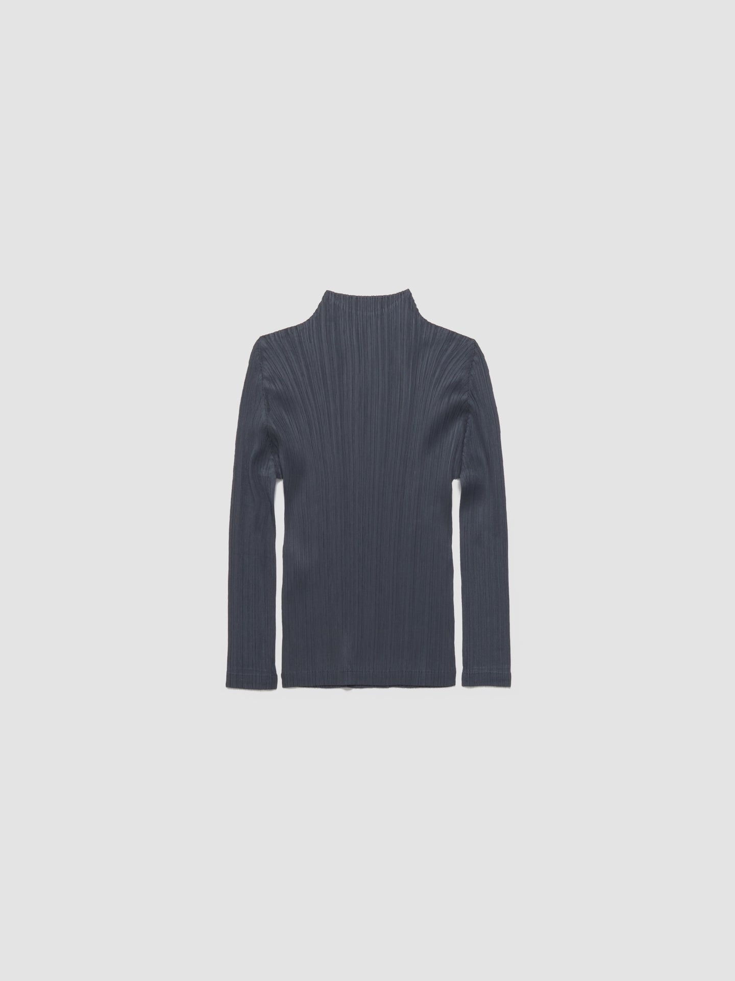 Pleated Long Sleeved Shirt in Steel Grey