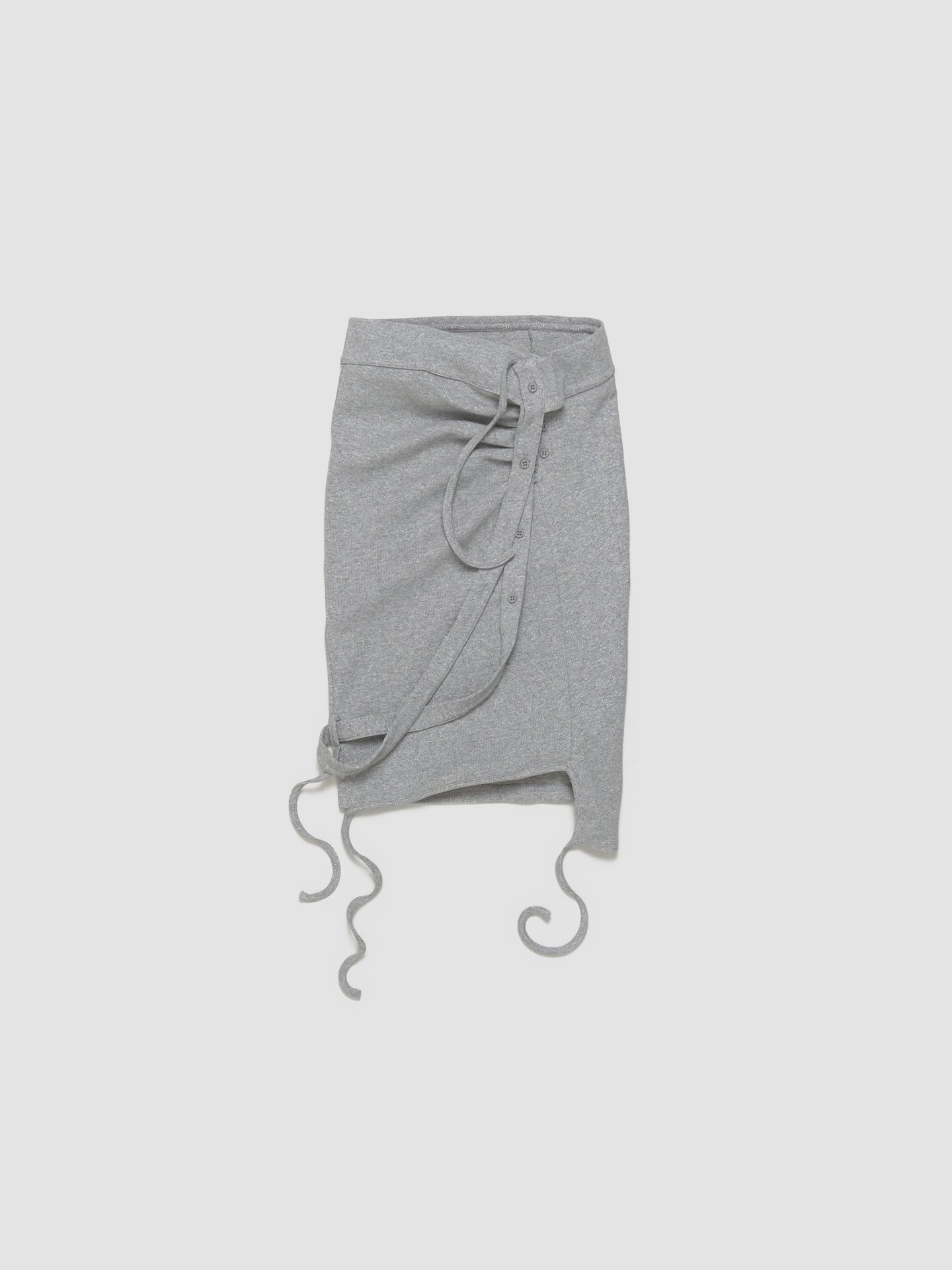 Rib Skirt in Grey & Silver