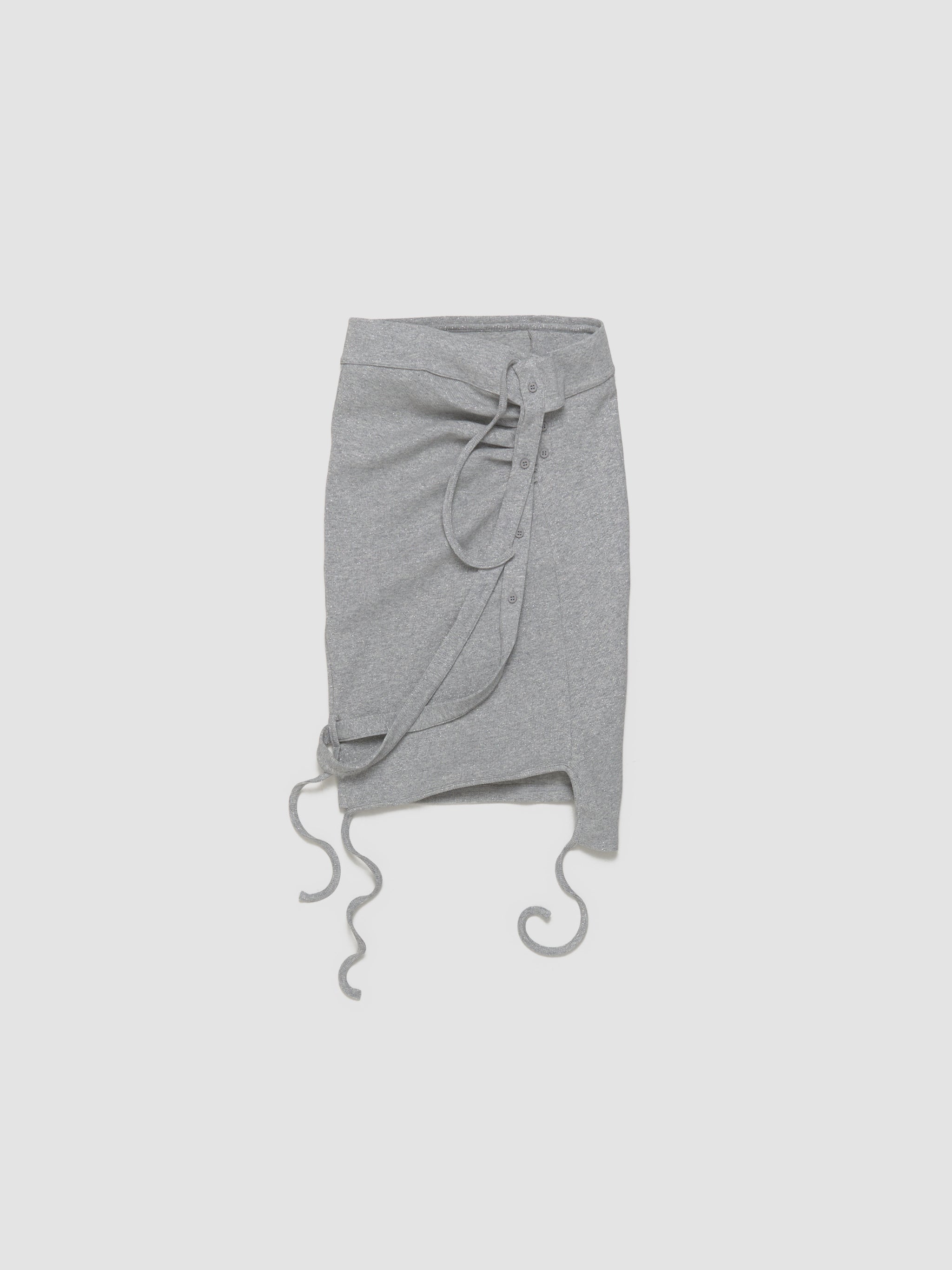 Rib Skirt in Grey & Silver