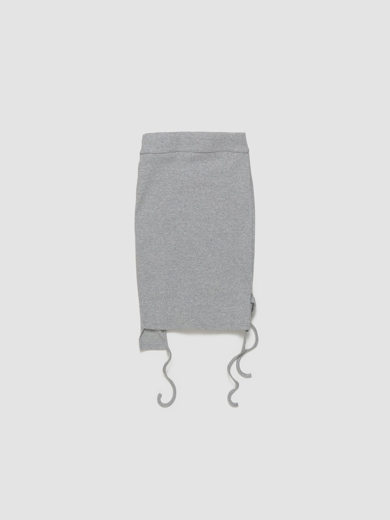 Rib Skirt in Grey & Silver