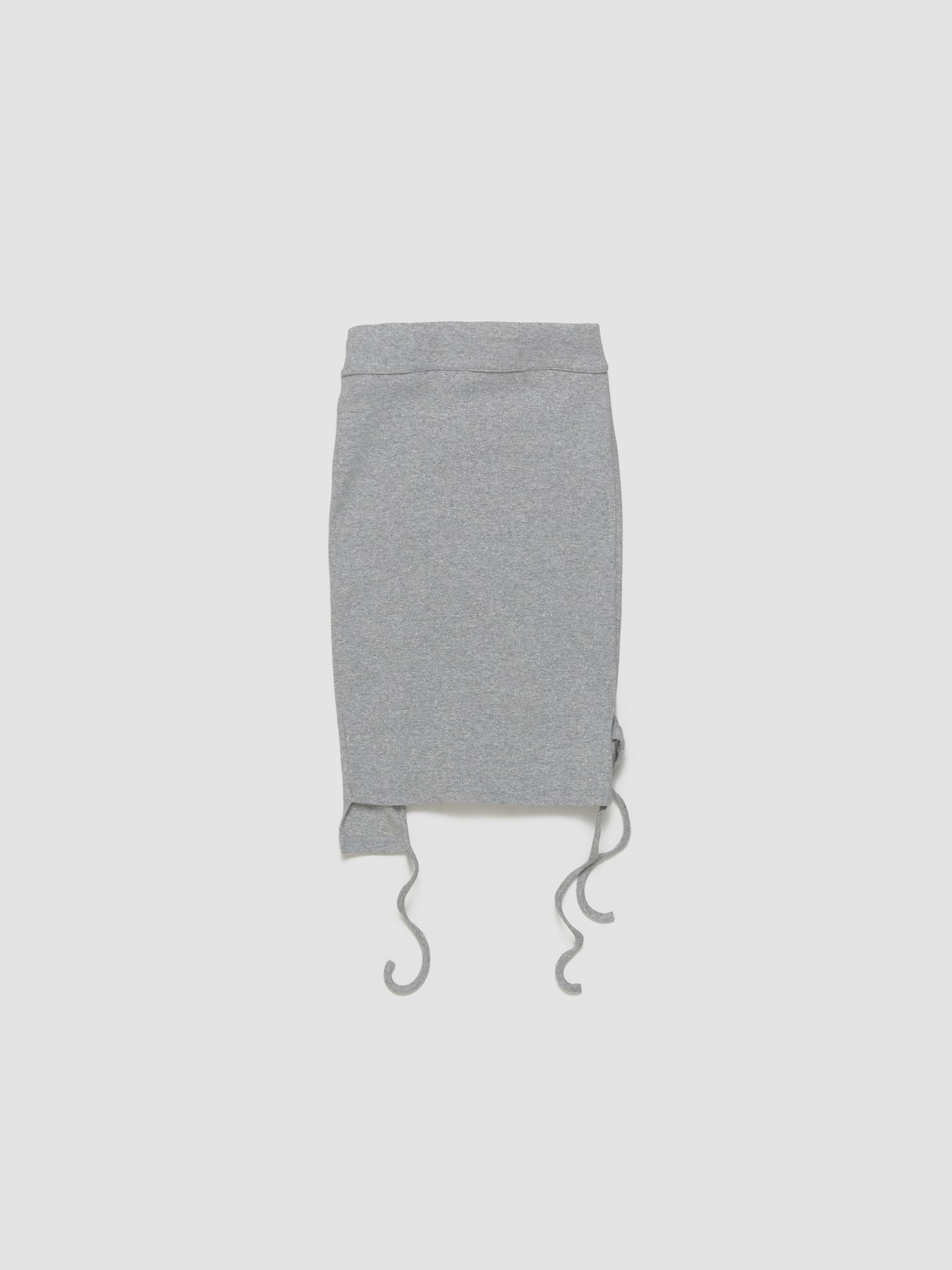 Rib Skirt in Grey & Silver