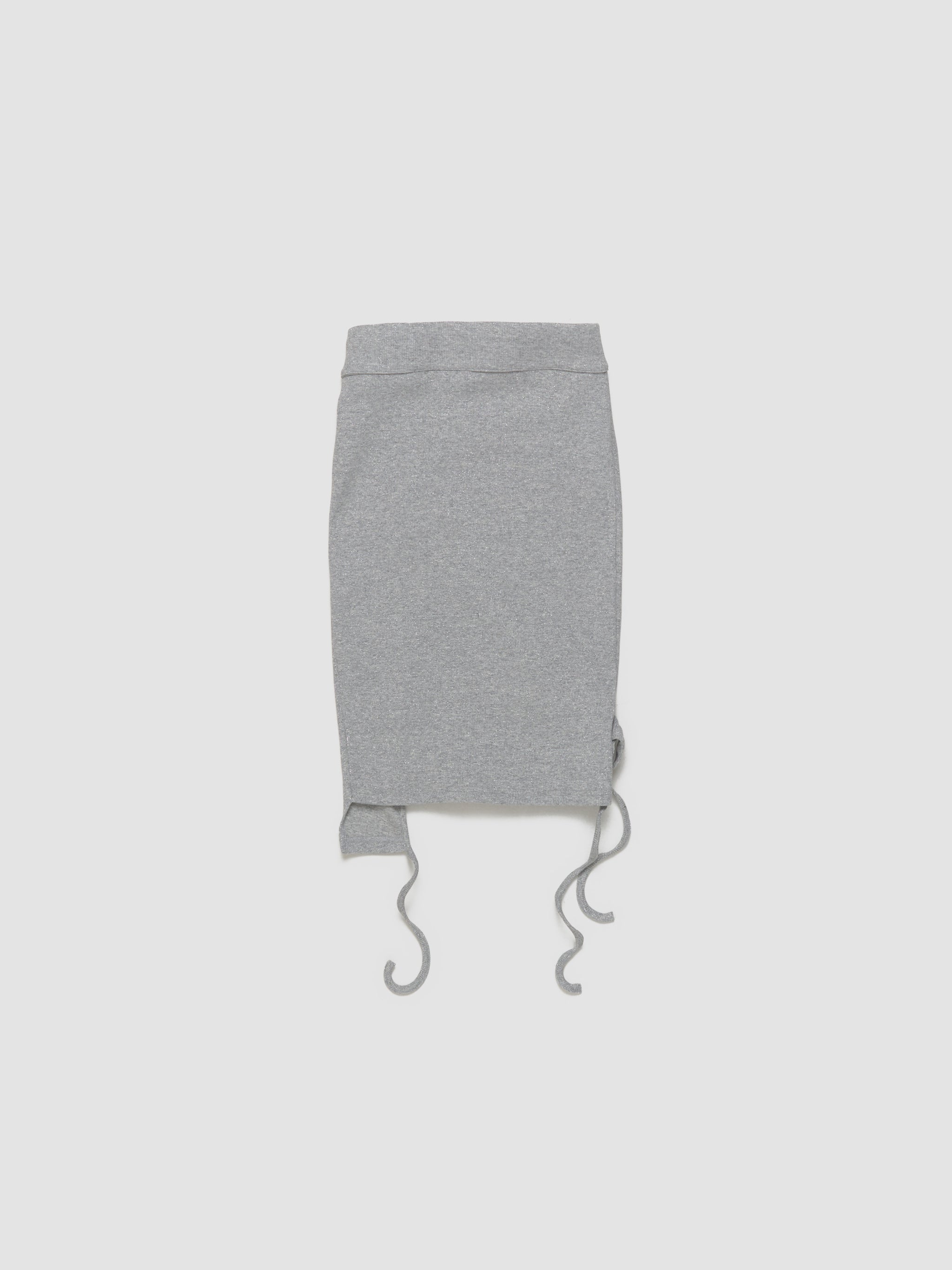 Rib Skirt in Grey & Silver
