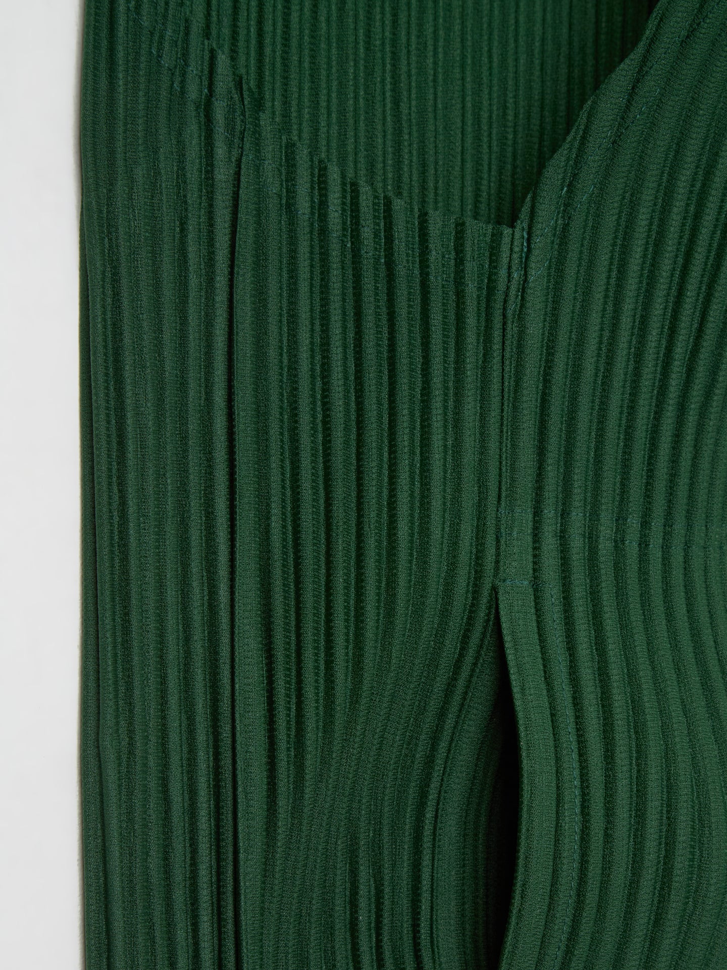 Pleated Vest in Seaweed Green