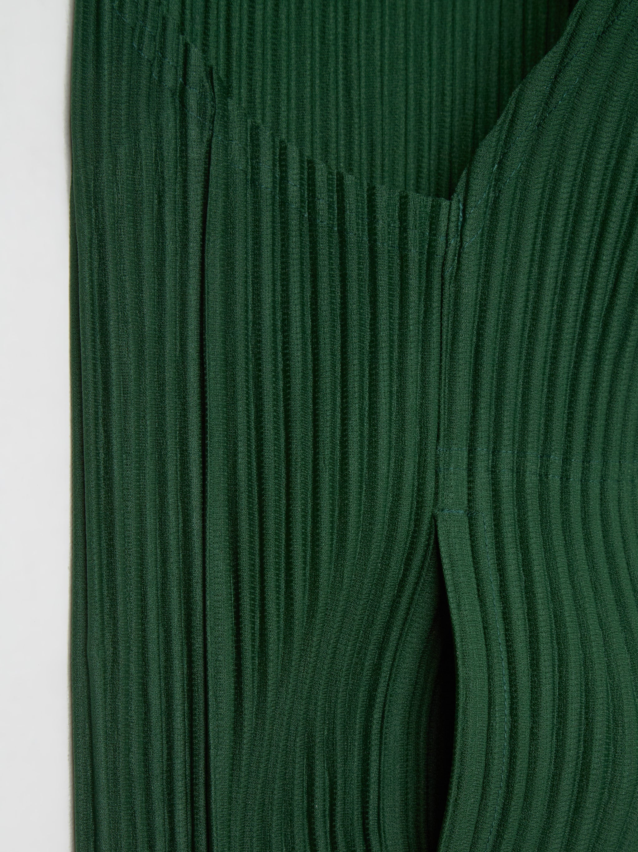 Pleated Vest in Seaweed Green