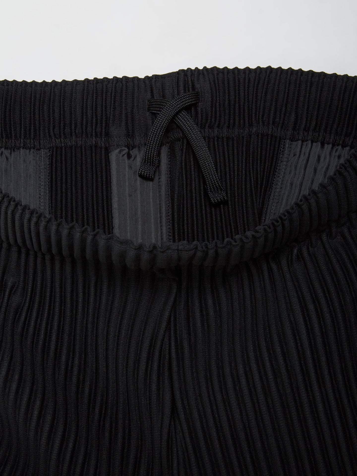 Pleated Bermuda Shorts in Black