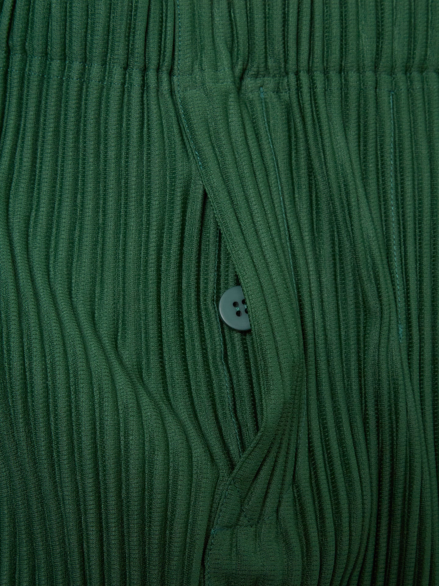 Pleated Bermuda Shorts in Seaweed Green