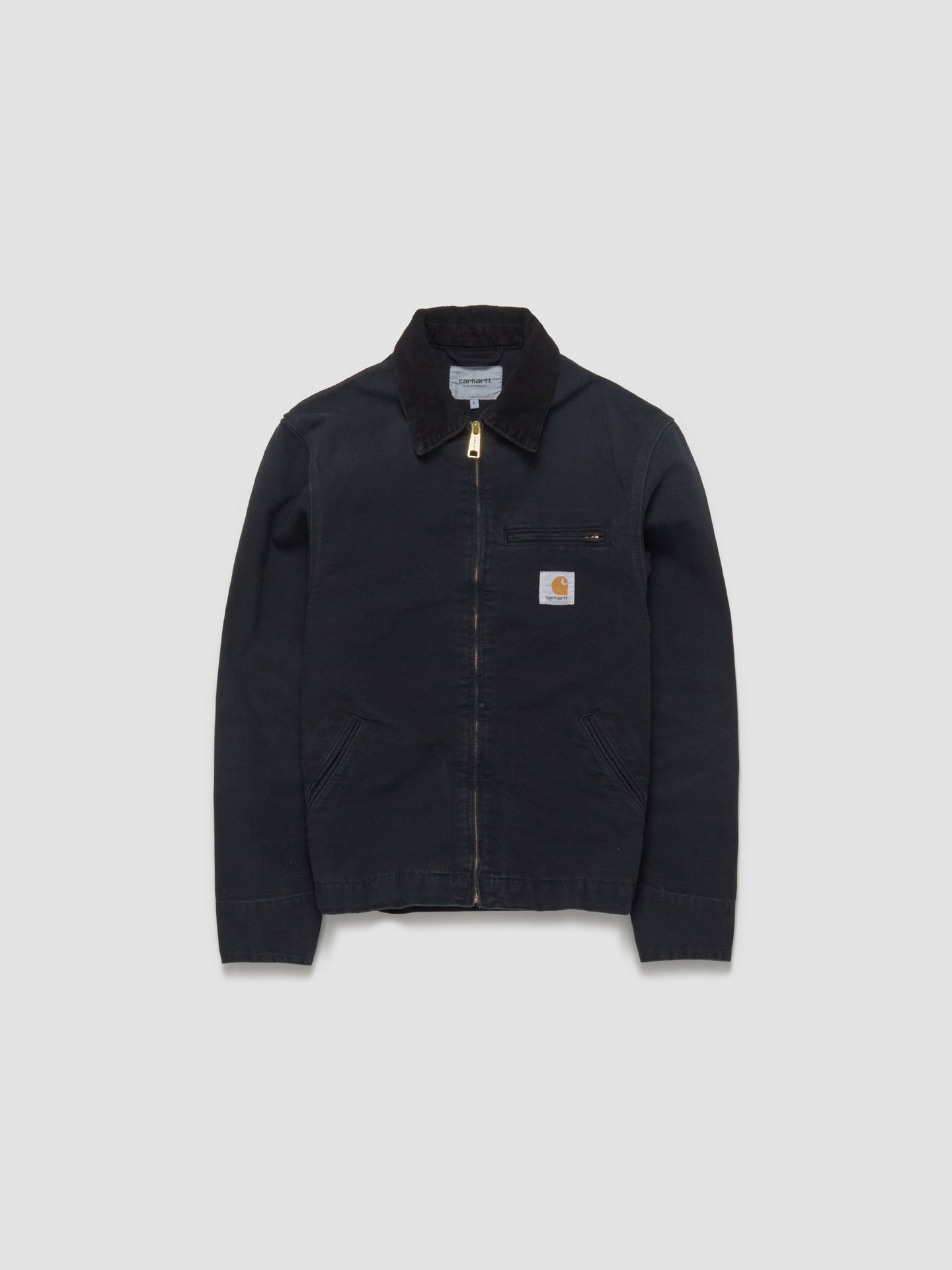Detroit Jacket in Black & Stone Canvas