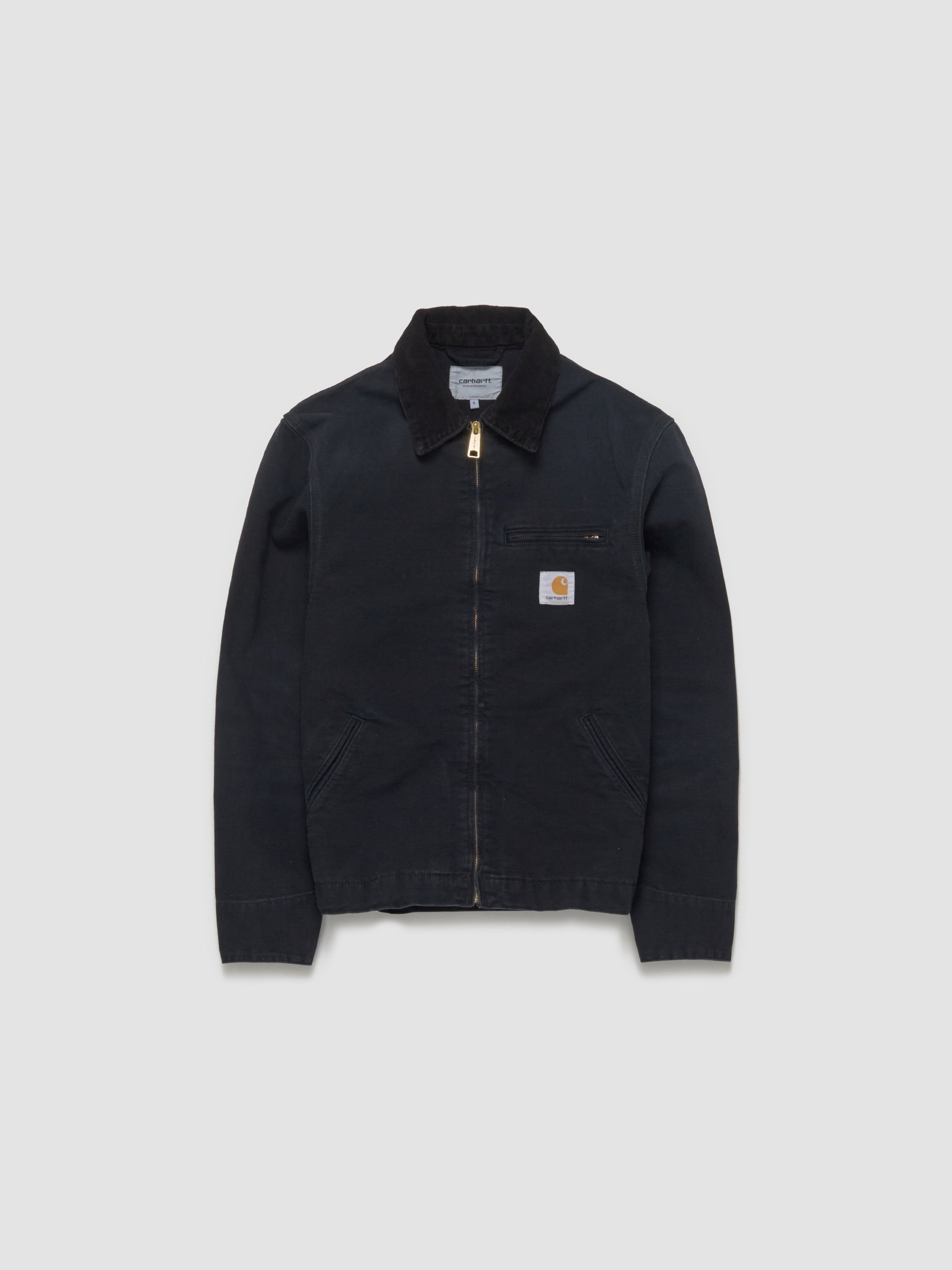 Detroit Jacket in Black & Stone Canvas