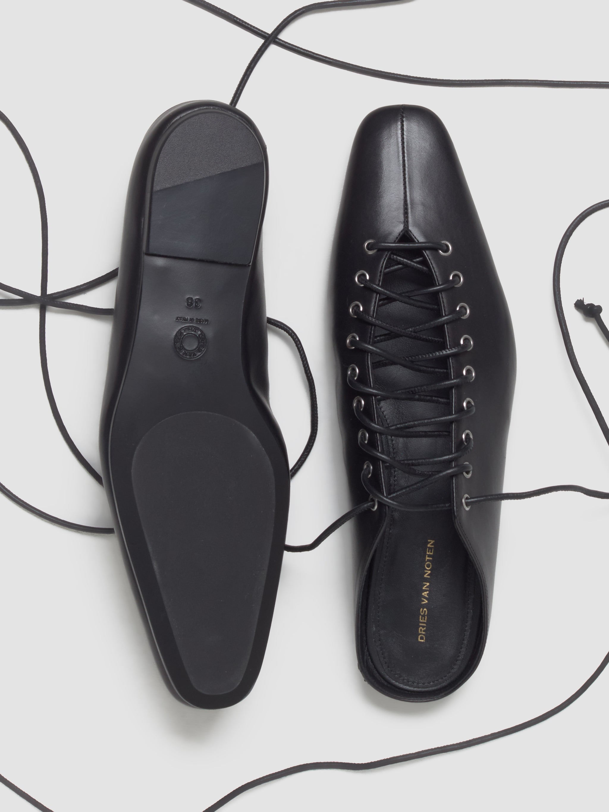 Lace-Up Shoes in Black