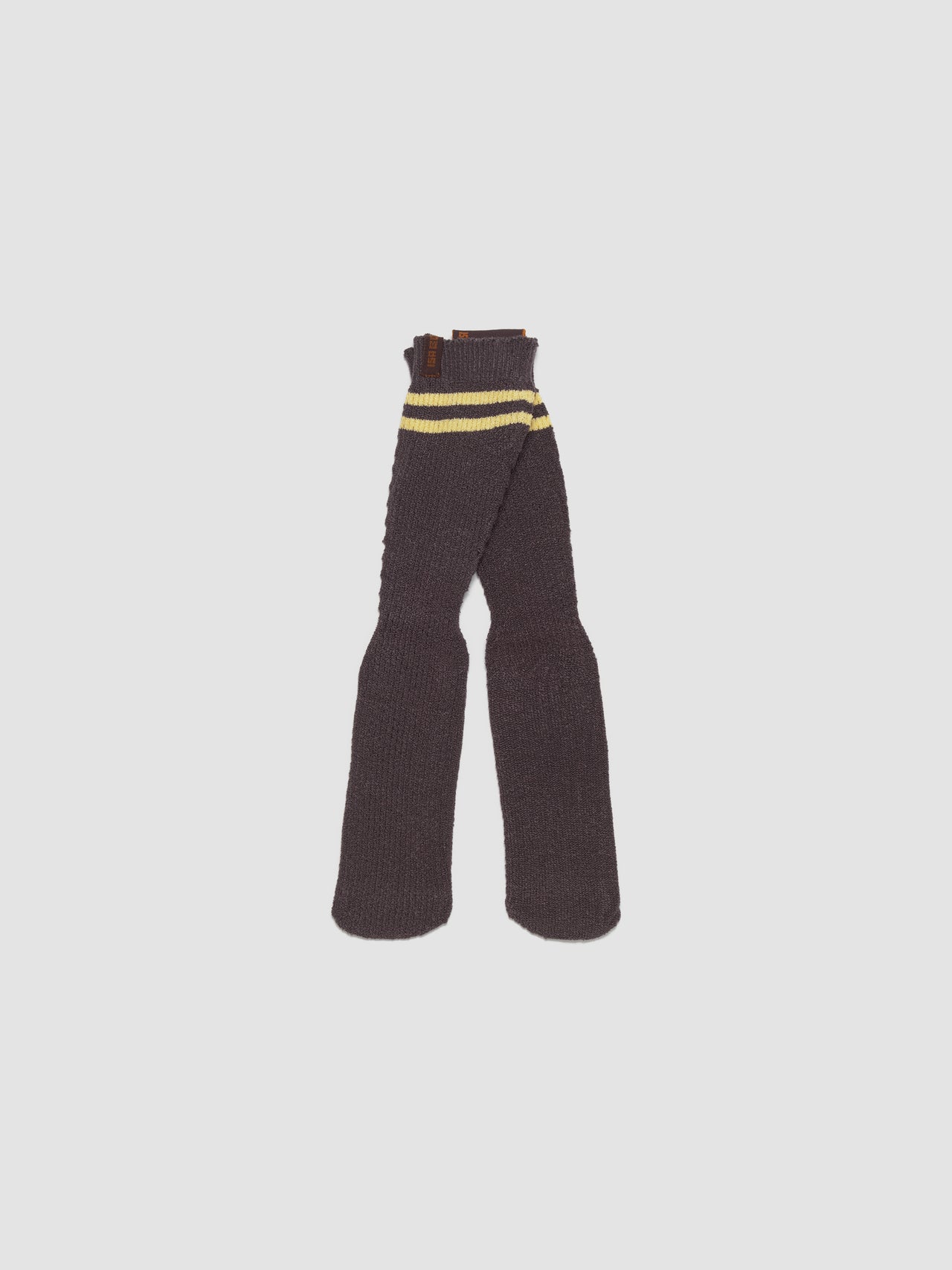 Striped Crochet Socks in Smoke & Light Green