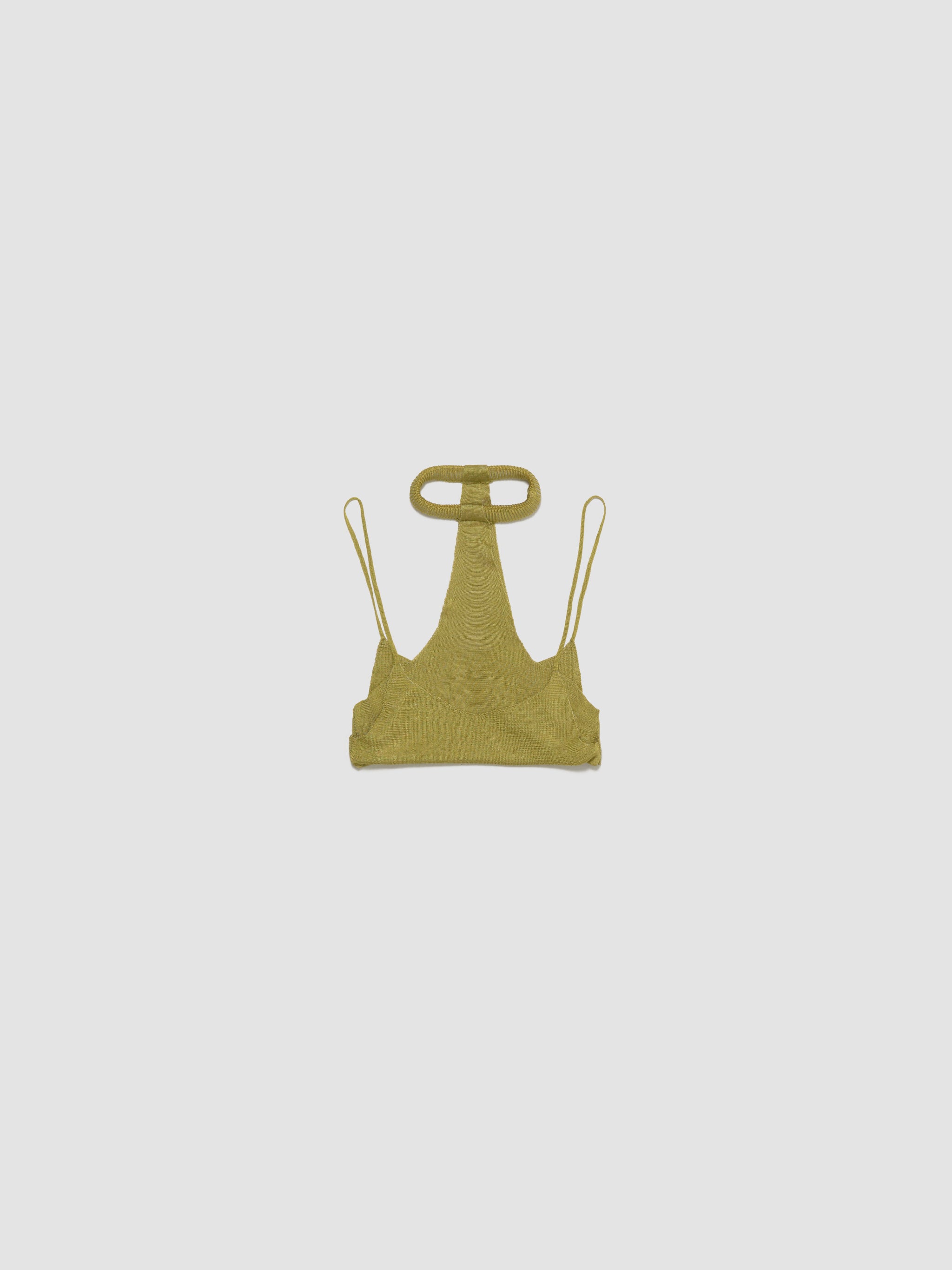 Upside Halter Neck Top in Olive