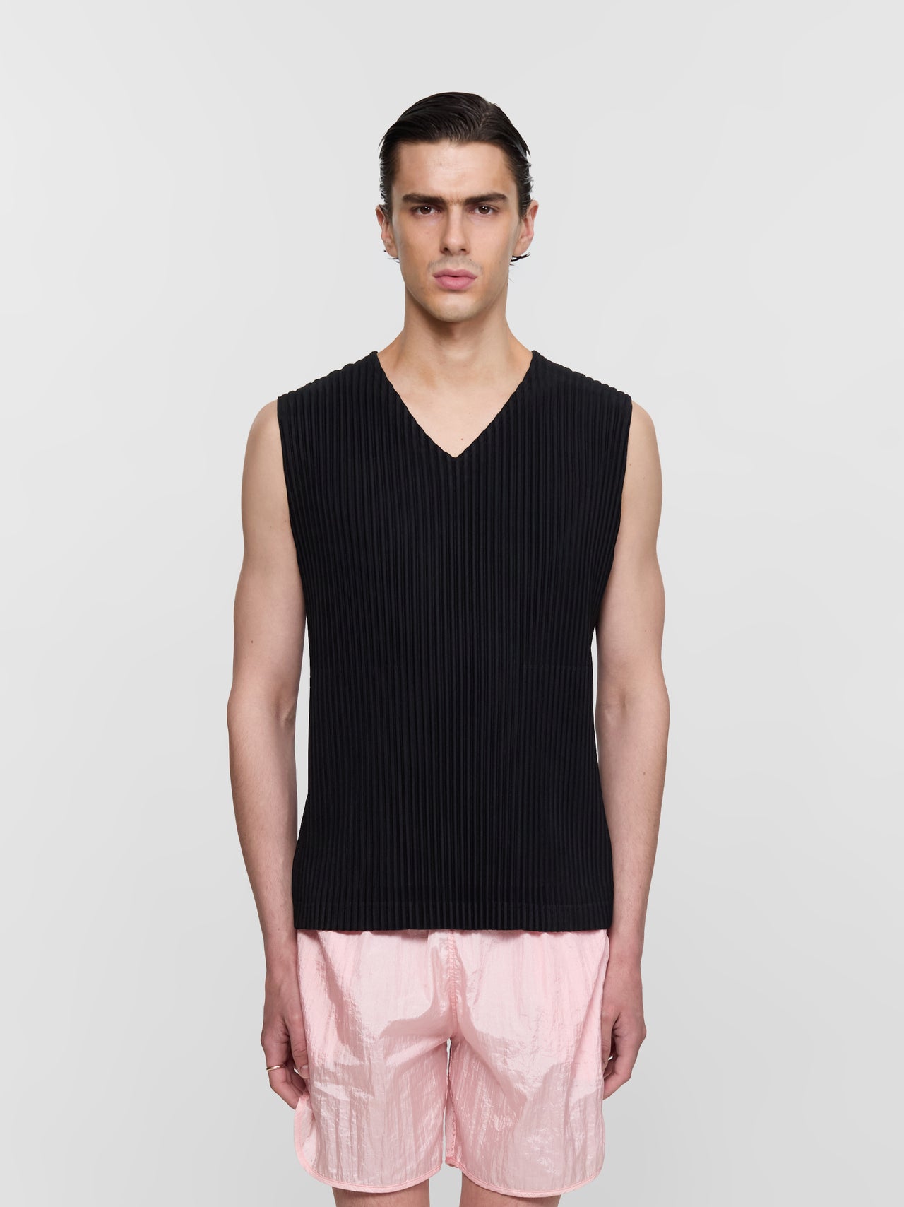 Pleated Vest in Black