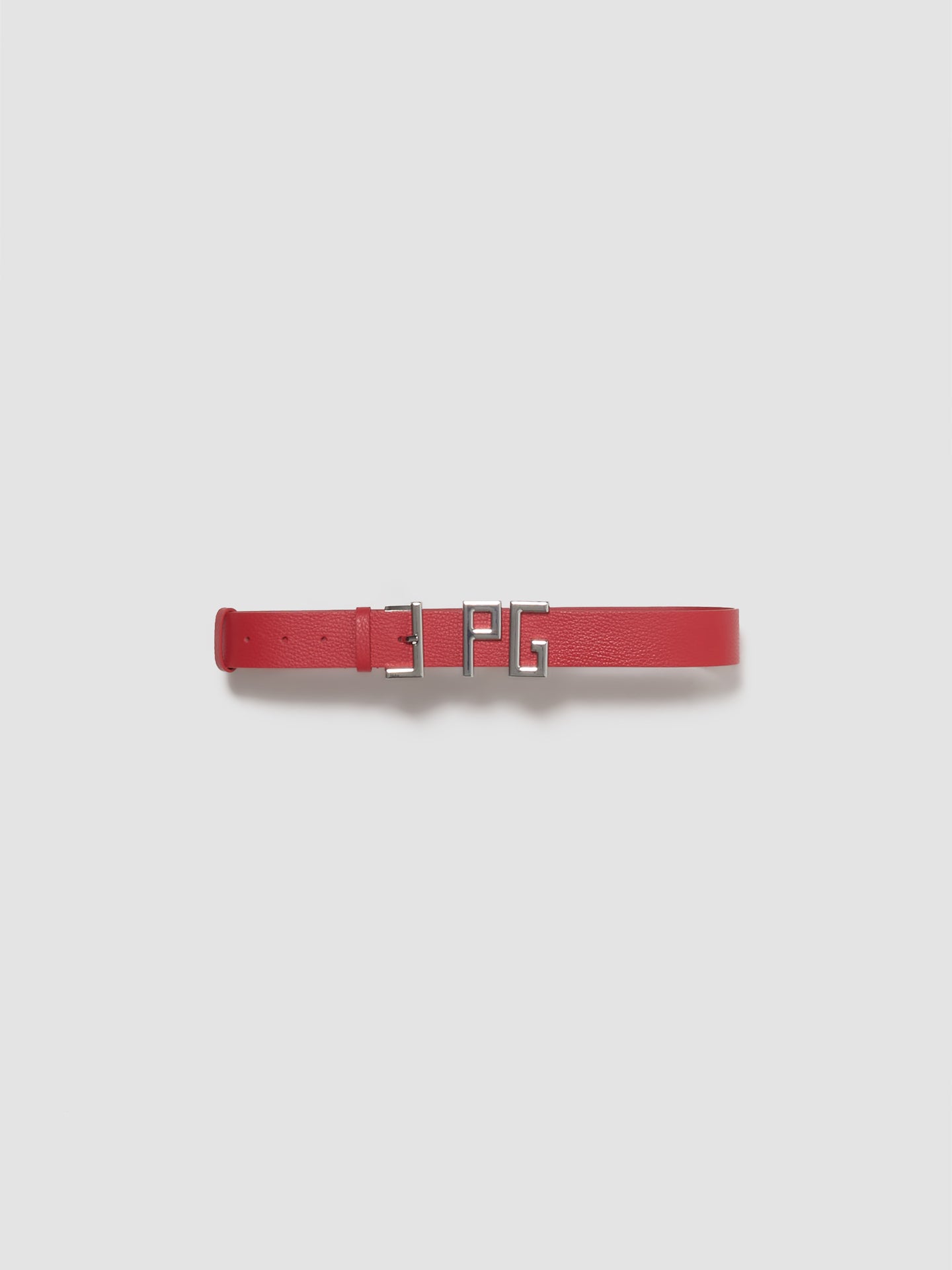 Leather JPG Belt in Red
