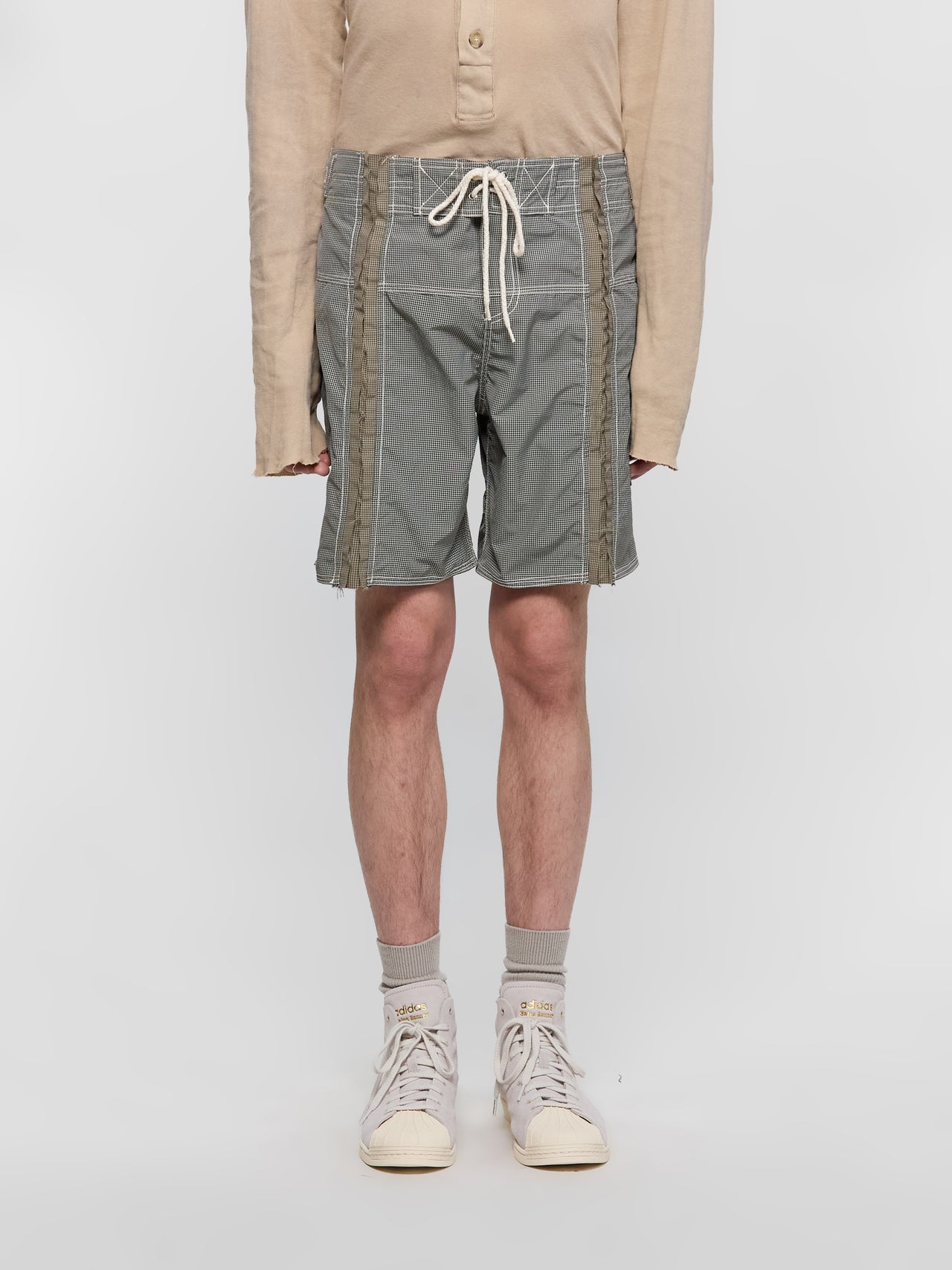 Cum Swim Shorts in Grey & Beige