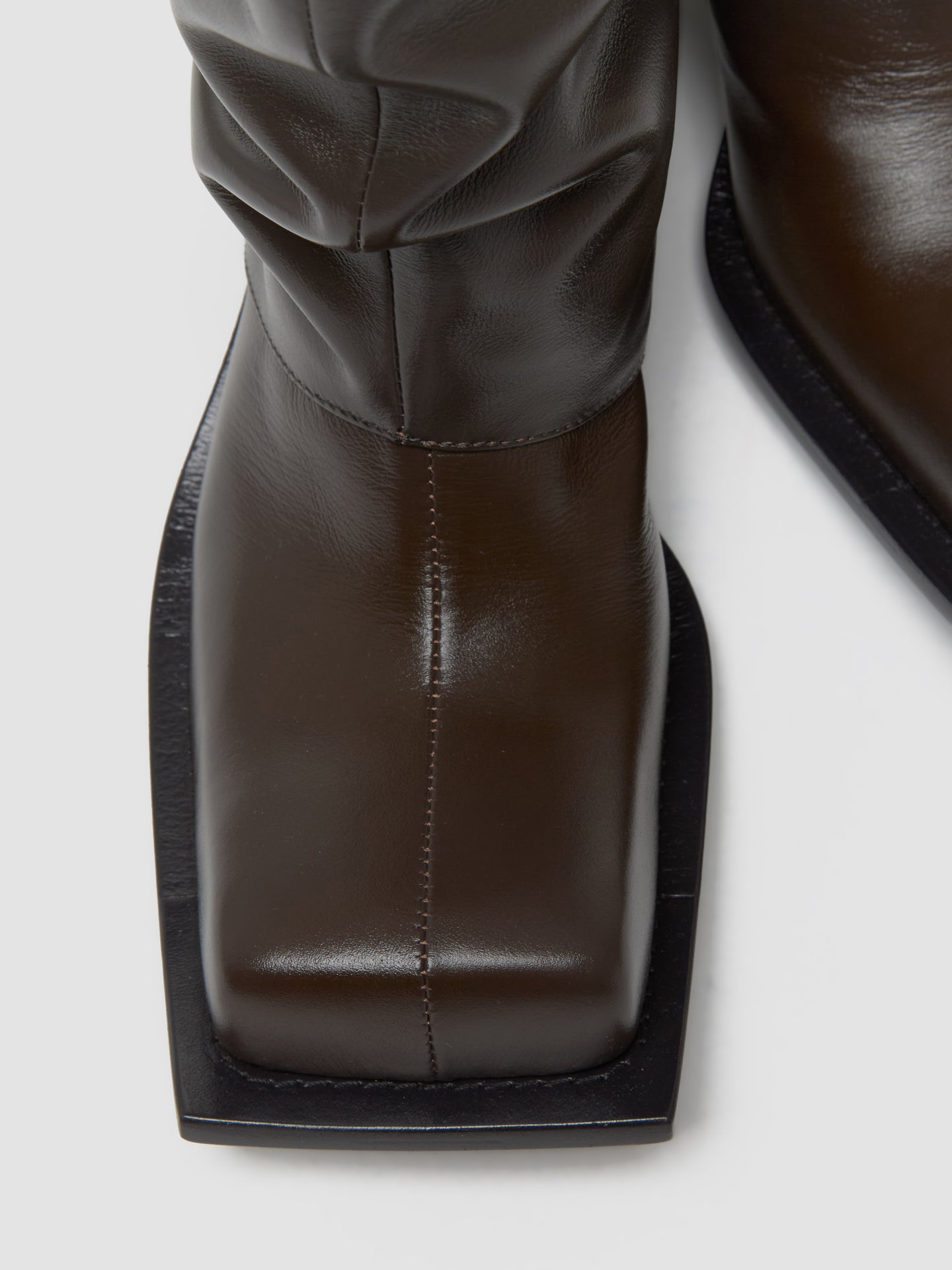 Havva Chunky Heel Trouser Boots in Chocolate Brown