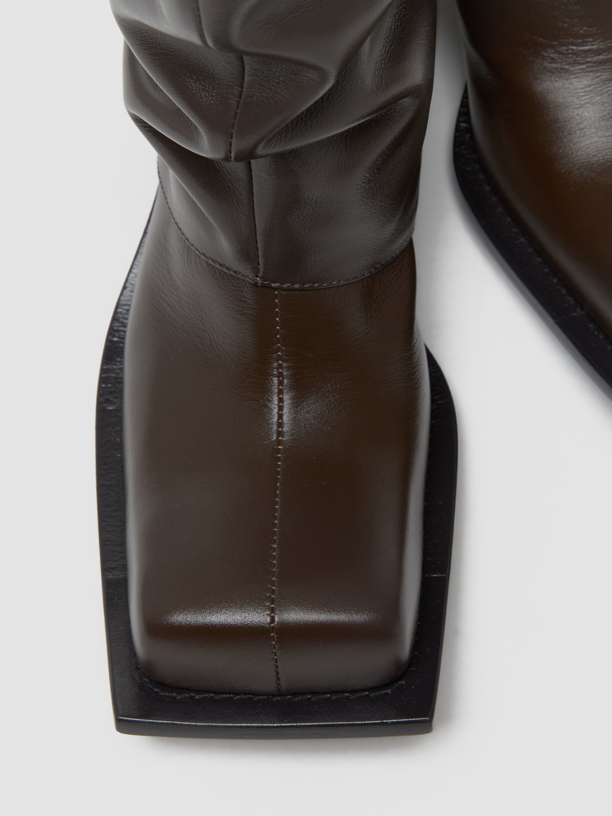 Havva Chunky Heel Trouser Boots in Chocolate Brown