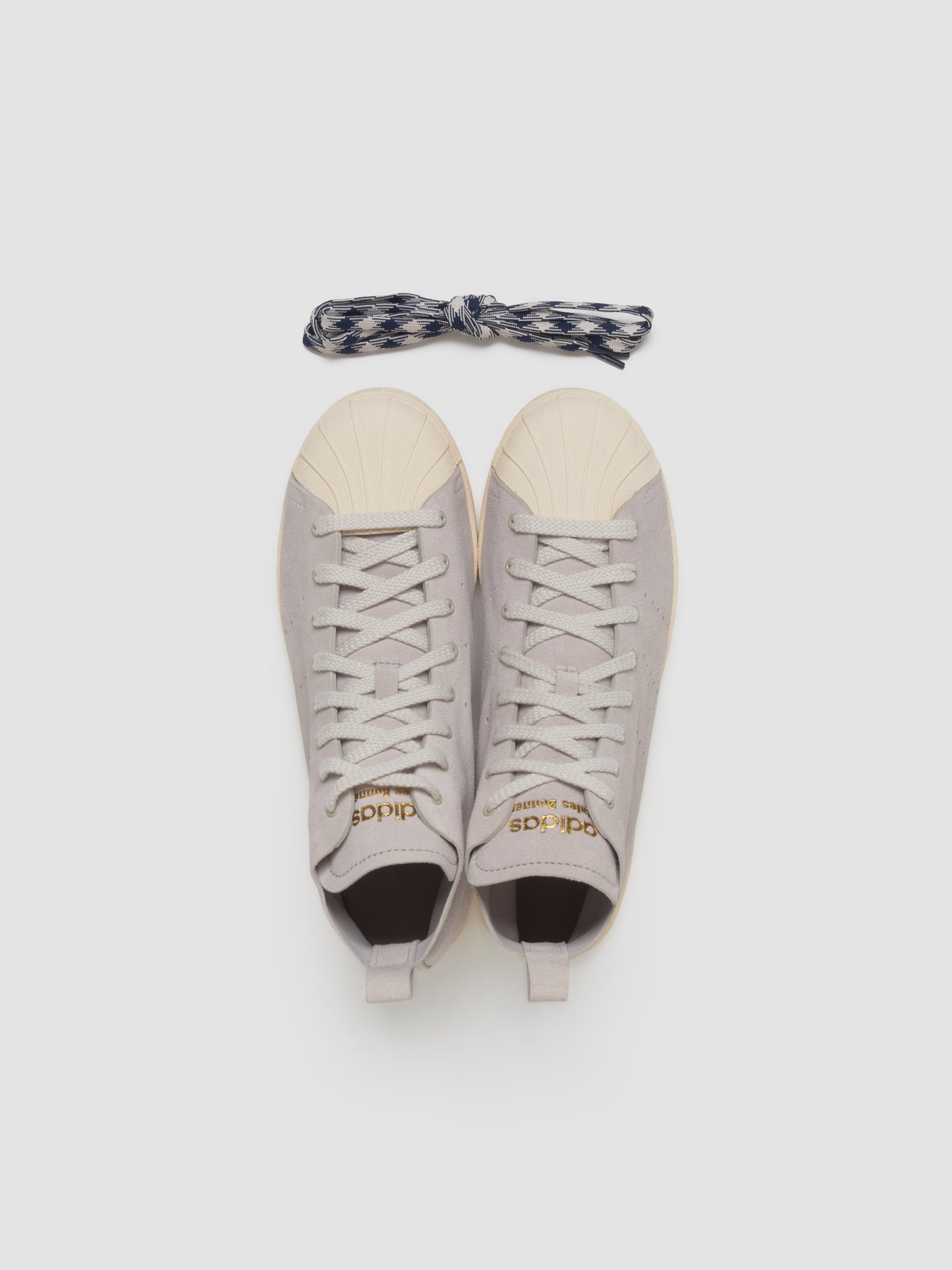 x Wales Bonner Superstar Hi Sneaker in Stone Grey