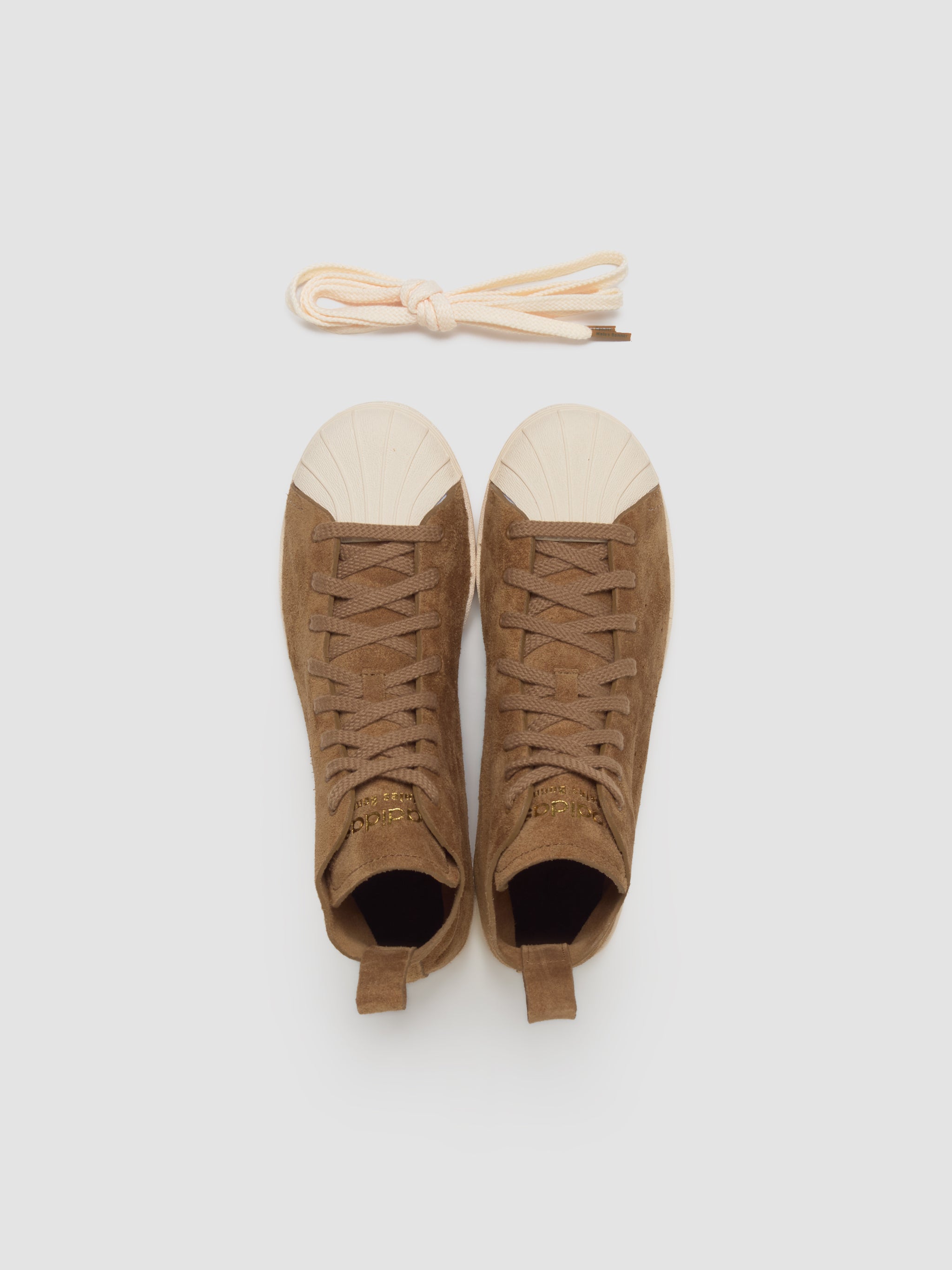 x Wales Bonner Superstar Hi Sneaker in Brown Malt