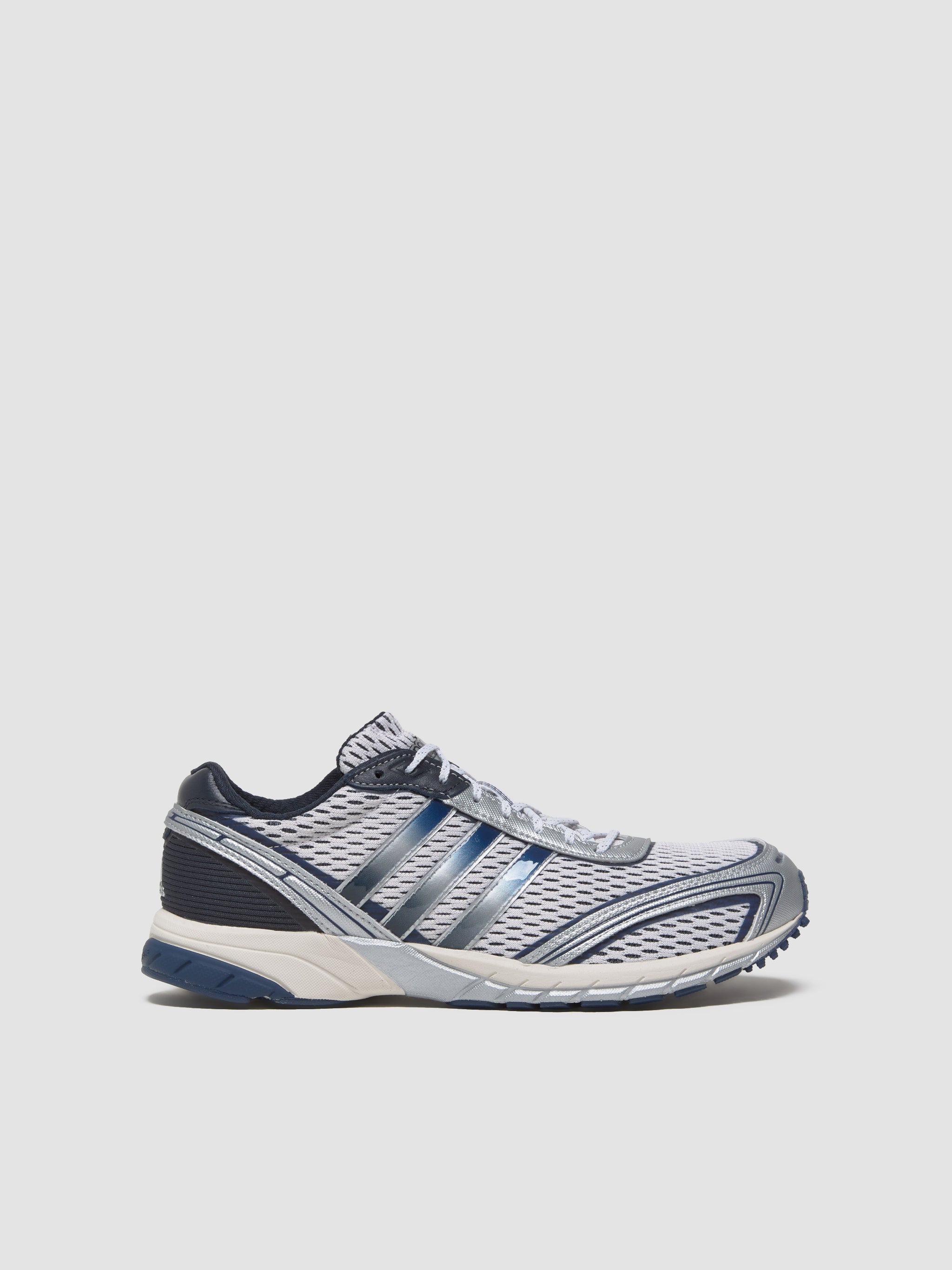 x Sporty & Rich WMNS Adizero Adios Sneaker in White & Core Navy