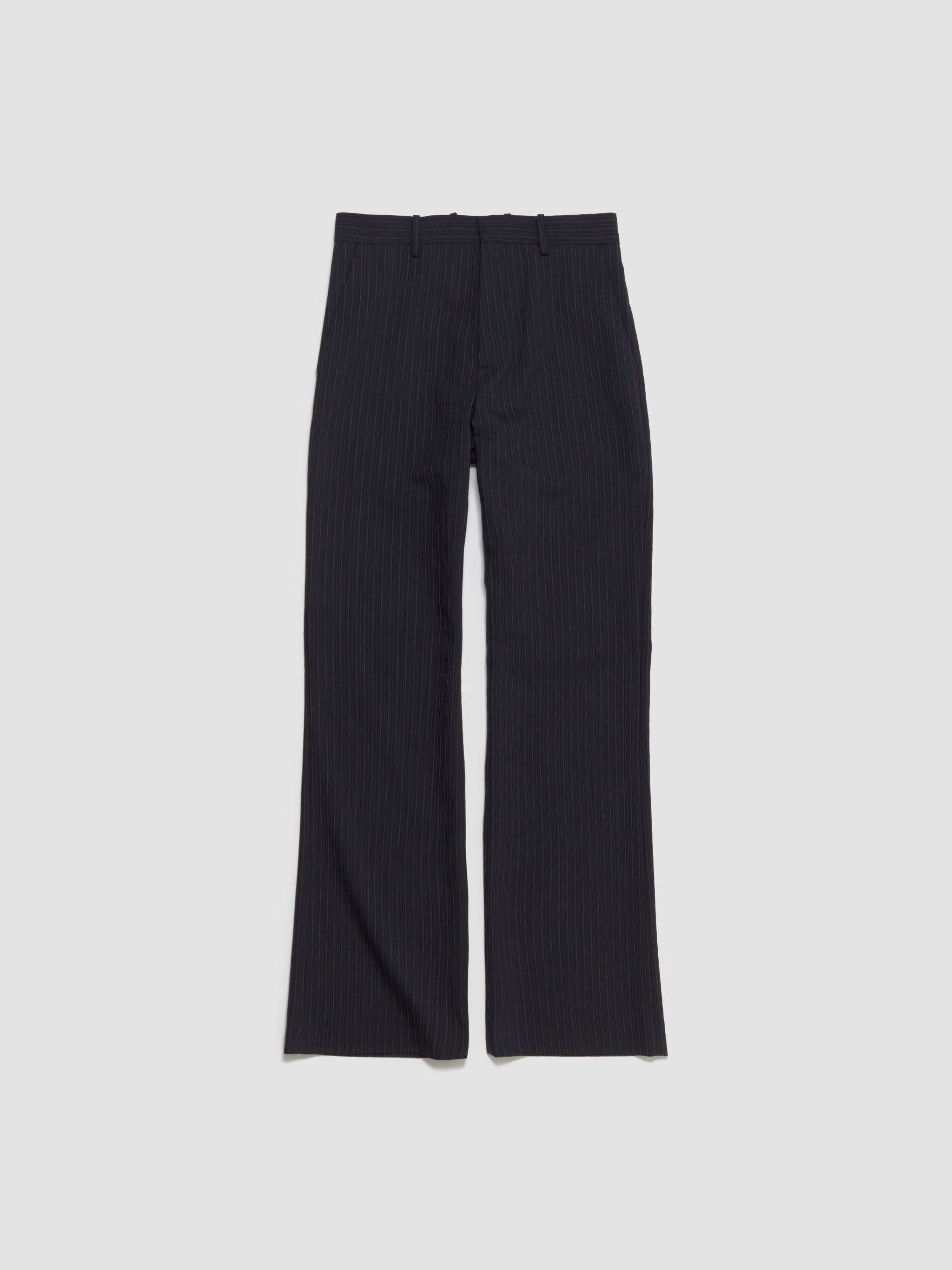 Wool Blend Trousers in Black
