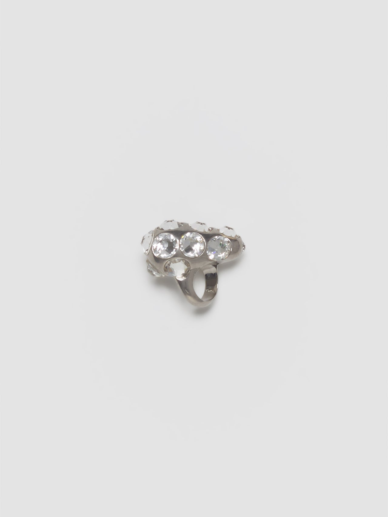 Crystal Drop Ring in Silver