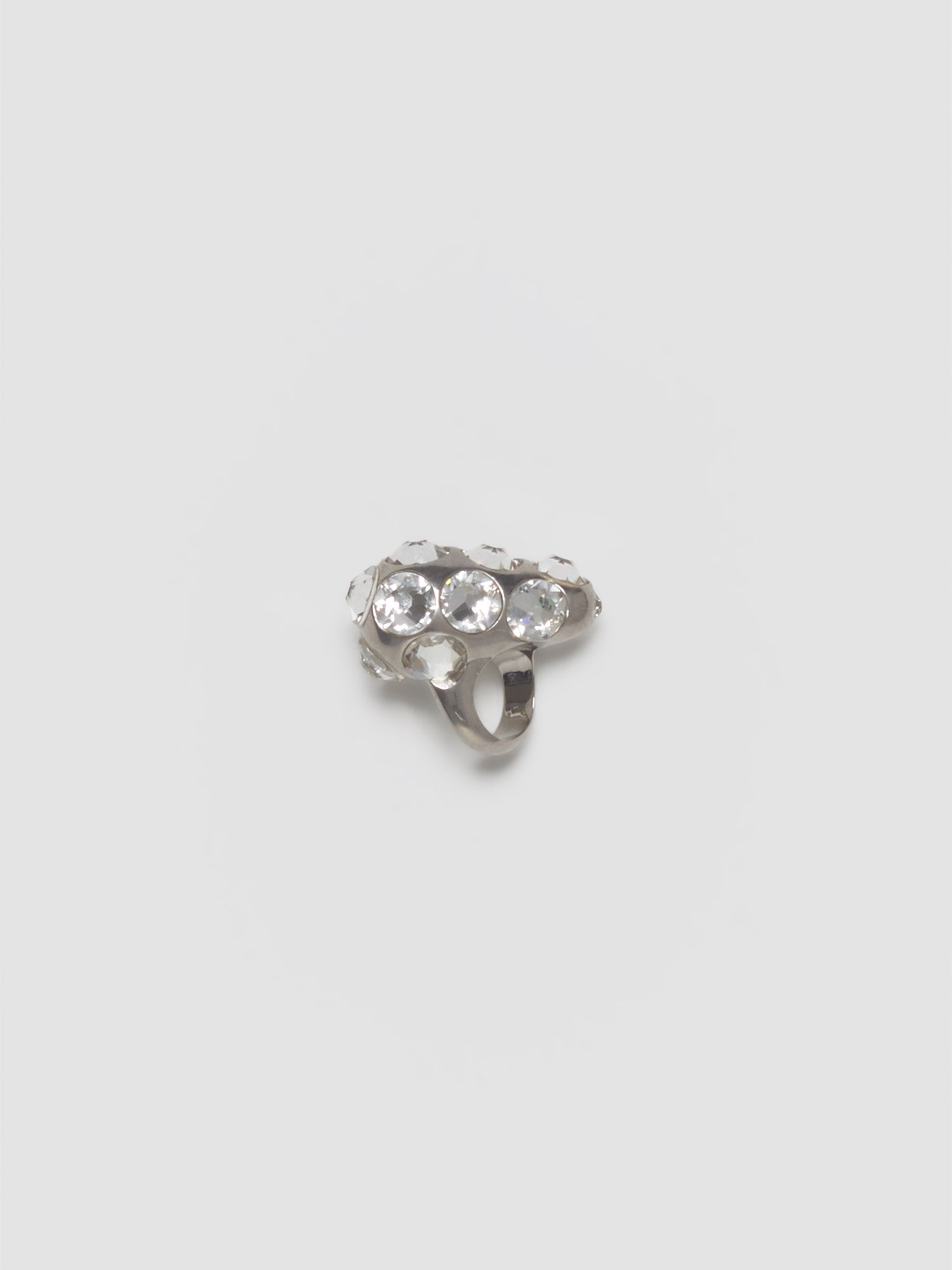 Crystal Drop Ring in Silver