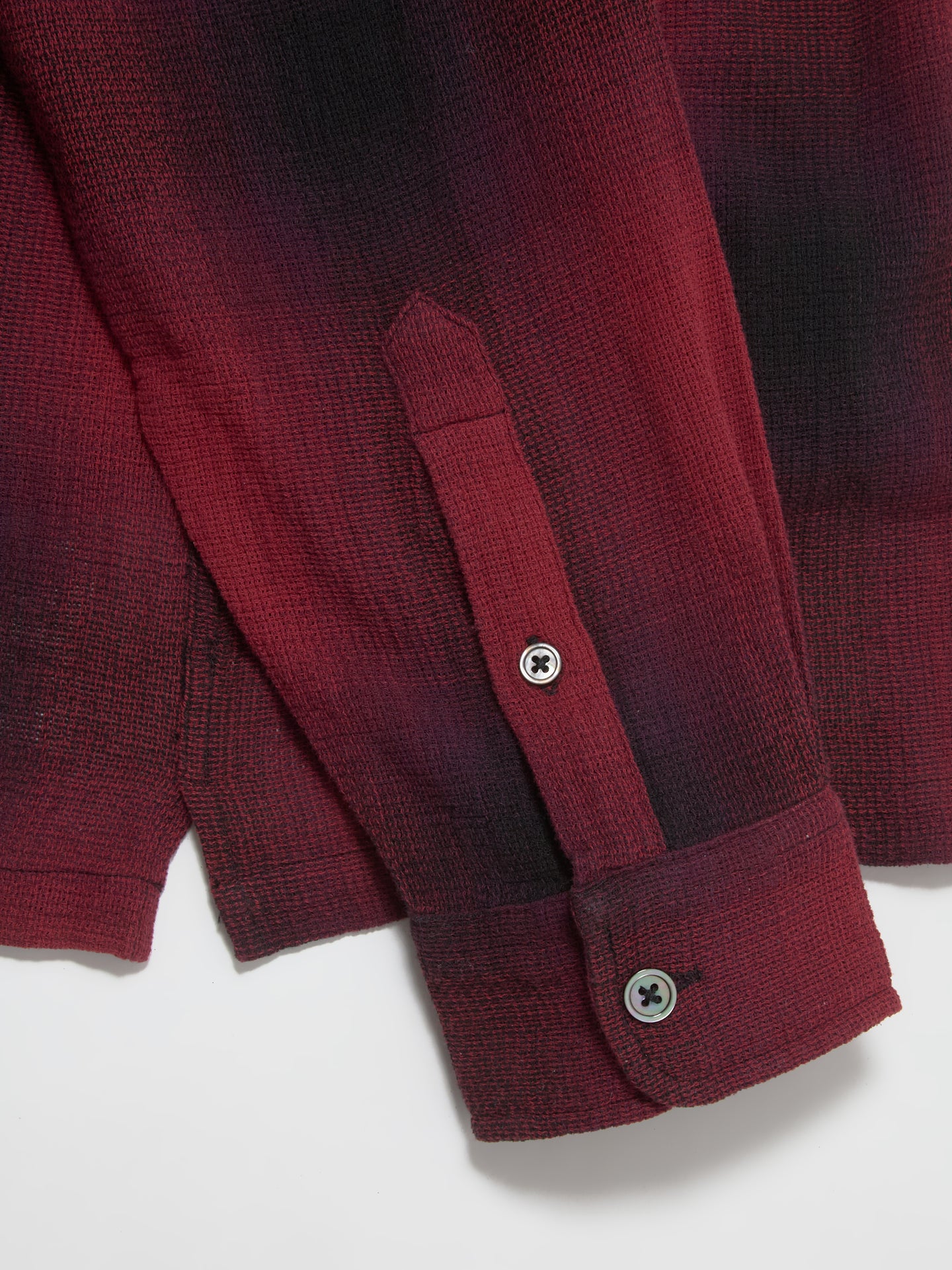 Loose Weave Plaid Shirt in Red