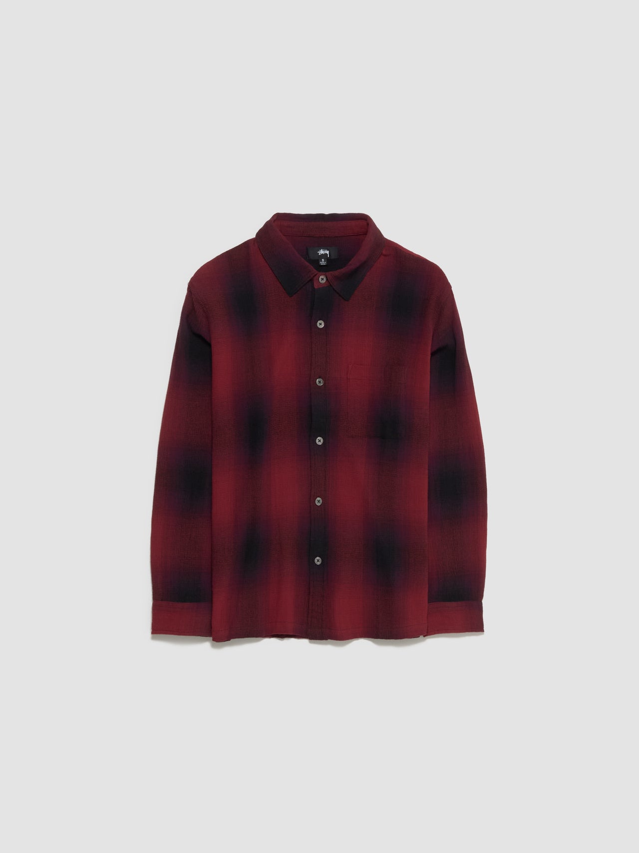Loose Weave Plaid Shirt in Red