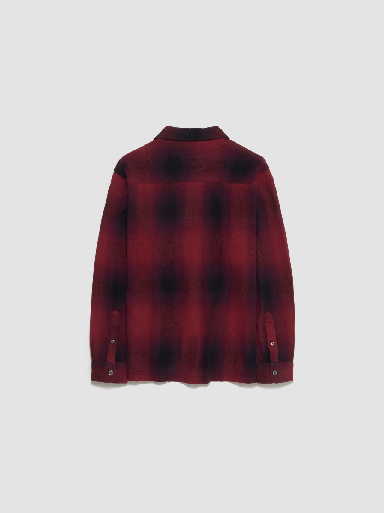 Loose Weave Plaid Shirt in Red
