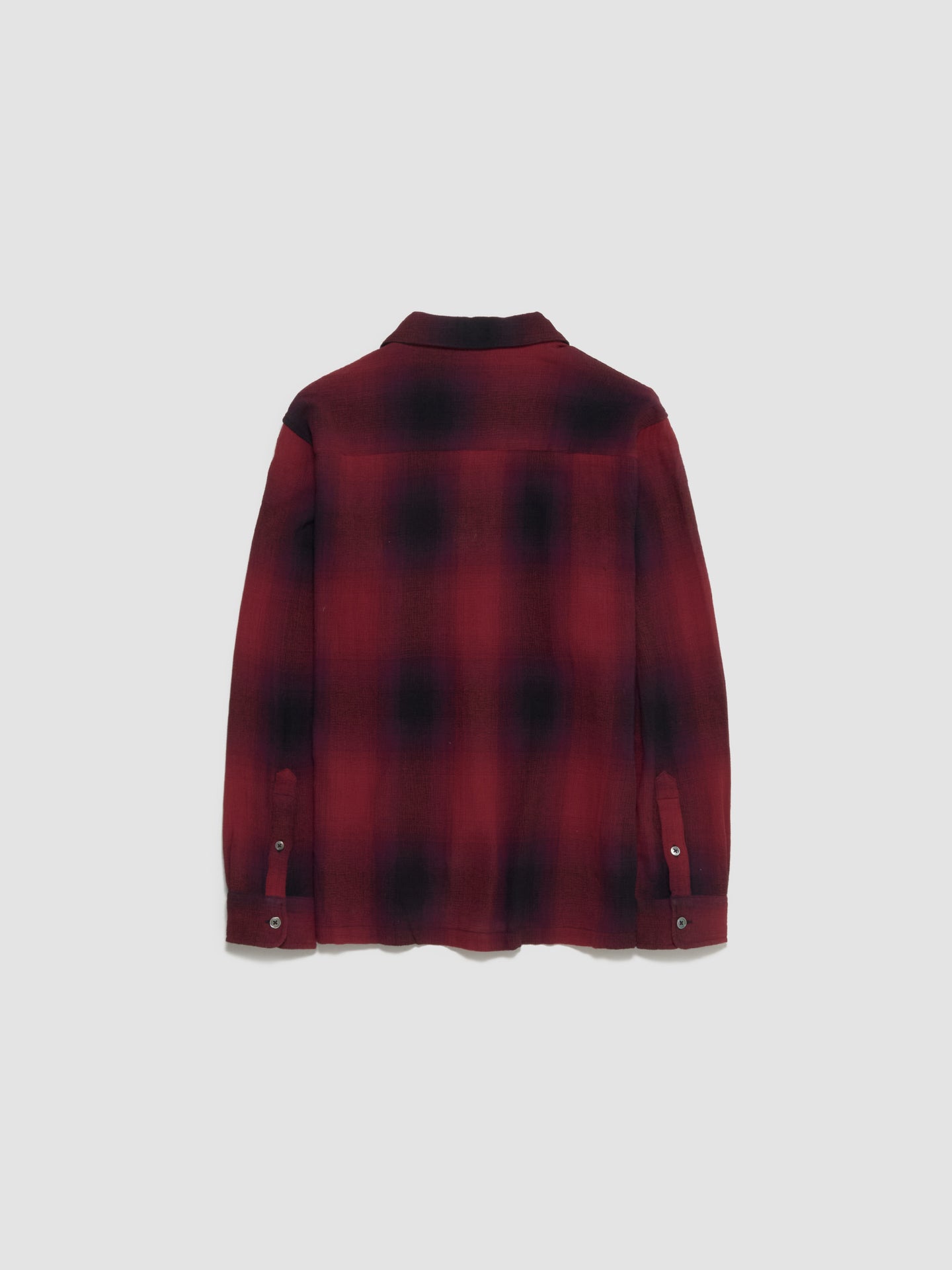 Loose Weave Plaid Shirt in Red