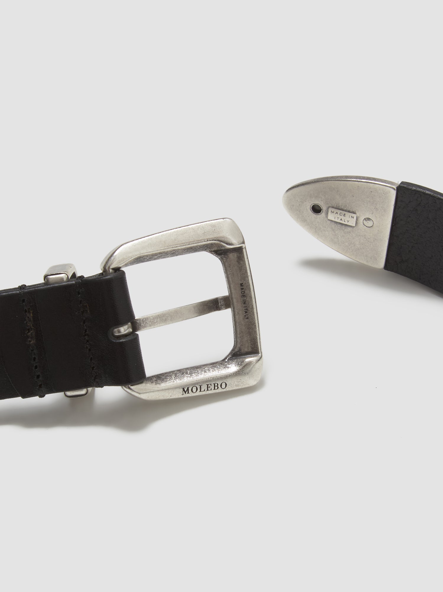 M2418 Leather Belt in Black