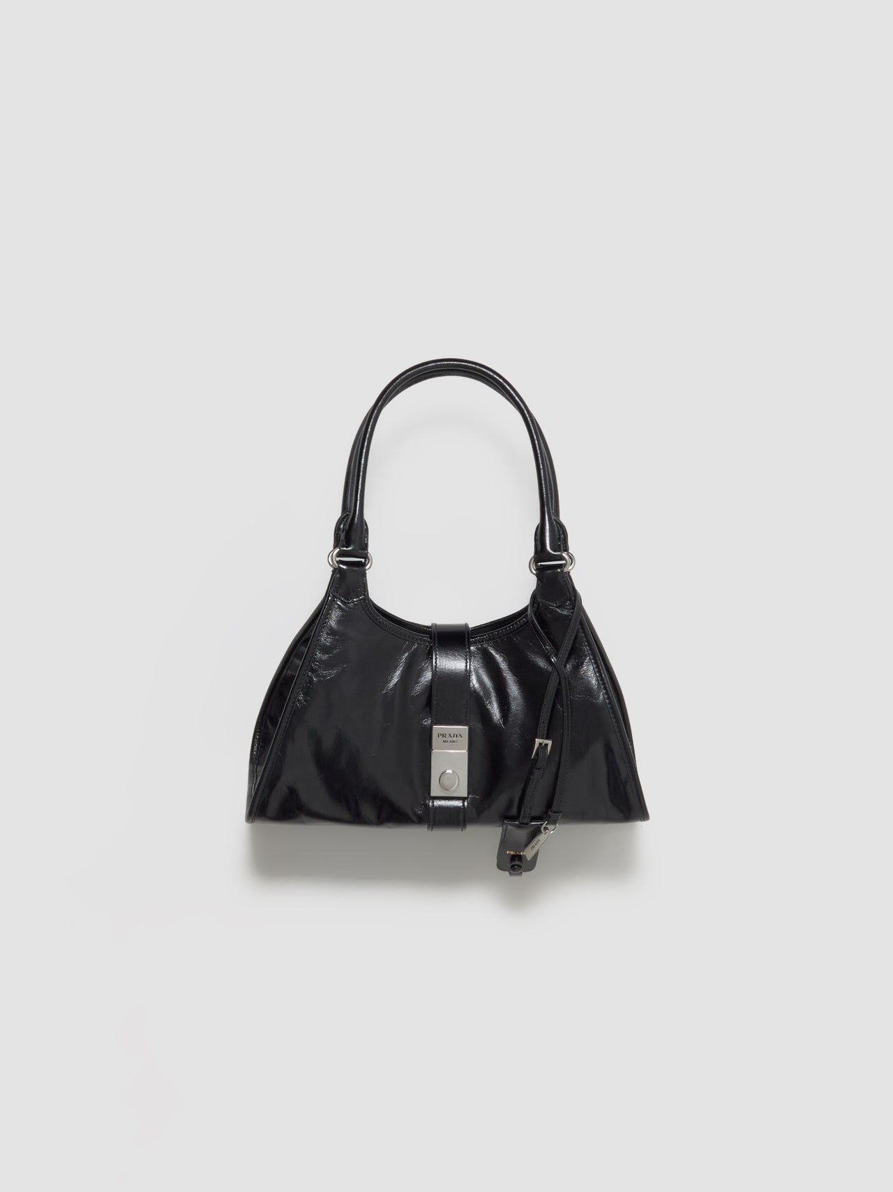 Medium Leather Tote Bag in Black